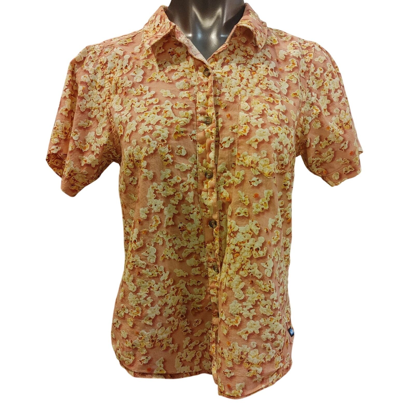 KAVU Kavu True Outdoor Wear Men's M Orange Popcorn Print Polo Size US M / EU 48-50 / 2 - 1 Thumbnail