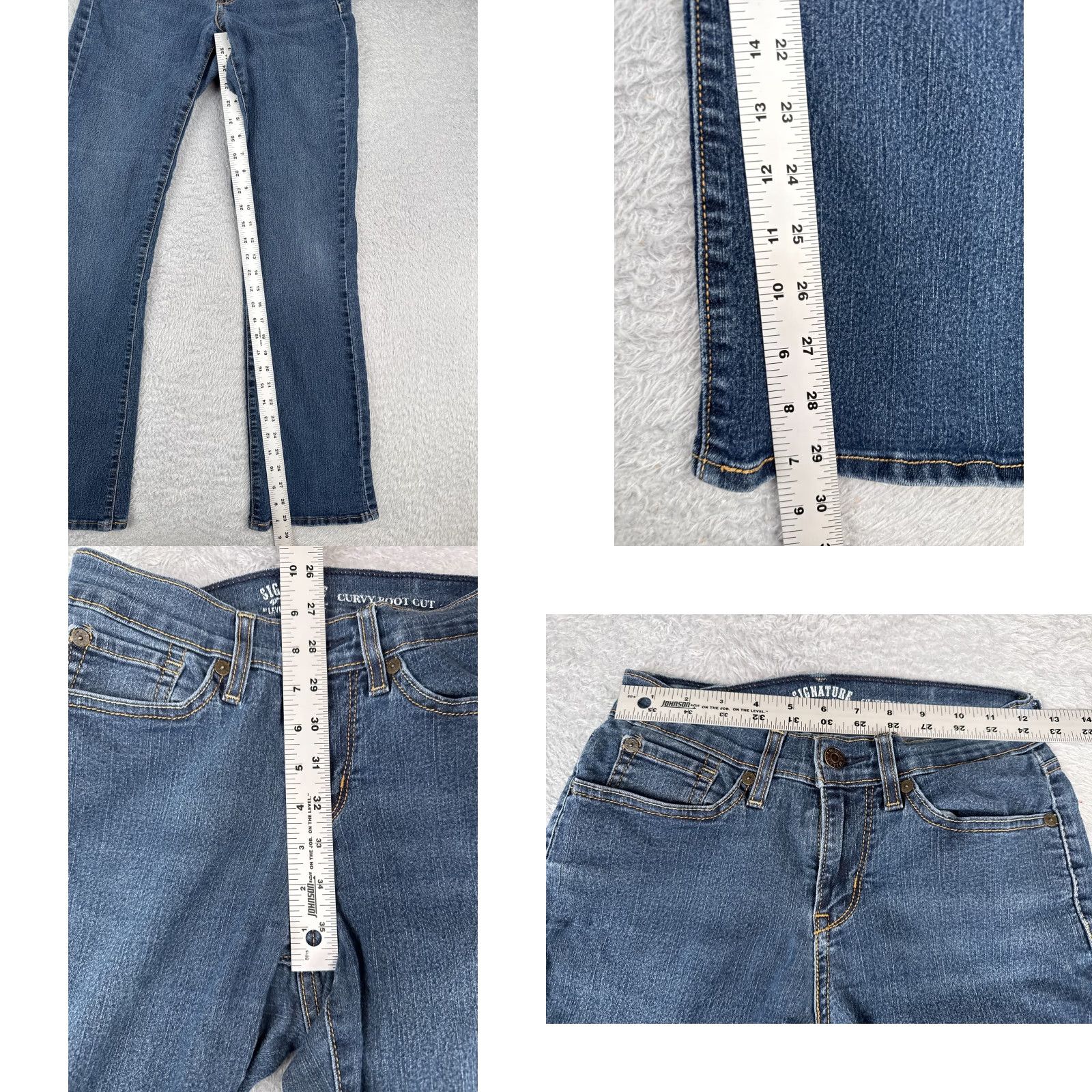 Levi's Levi's Women's Jeans Bootcut 24 Inseam Blue Denim Mid Rise Stretch Pockets 2010s Casual Fall Winter Womens Size 42" / US 20 - 8 Thumbnail