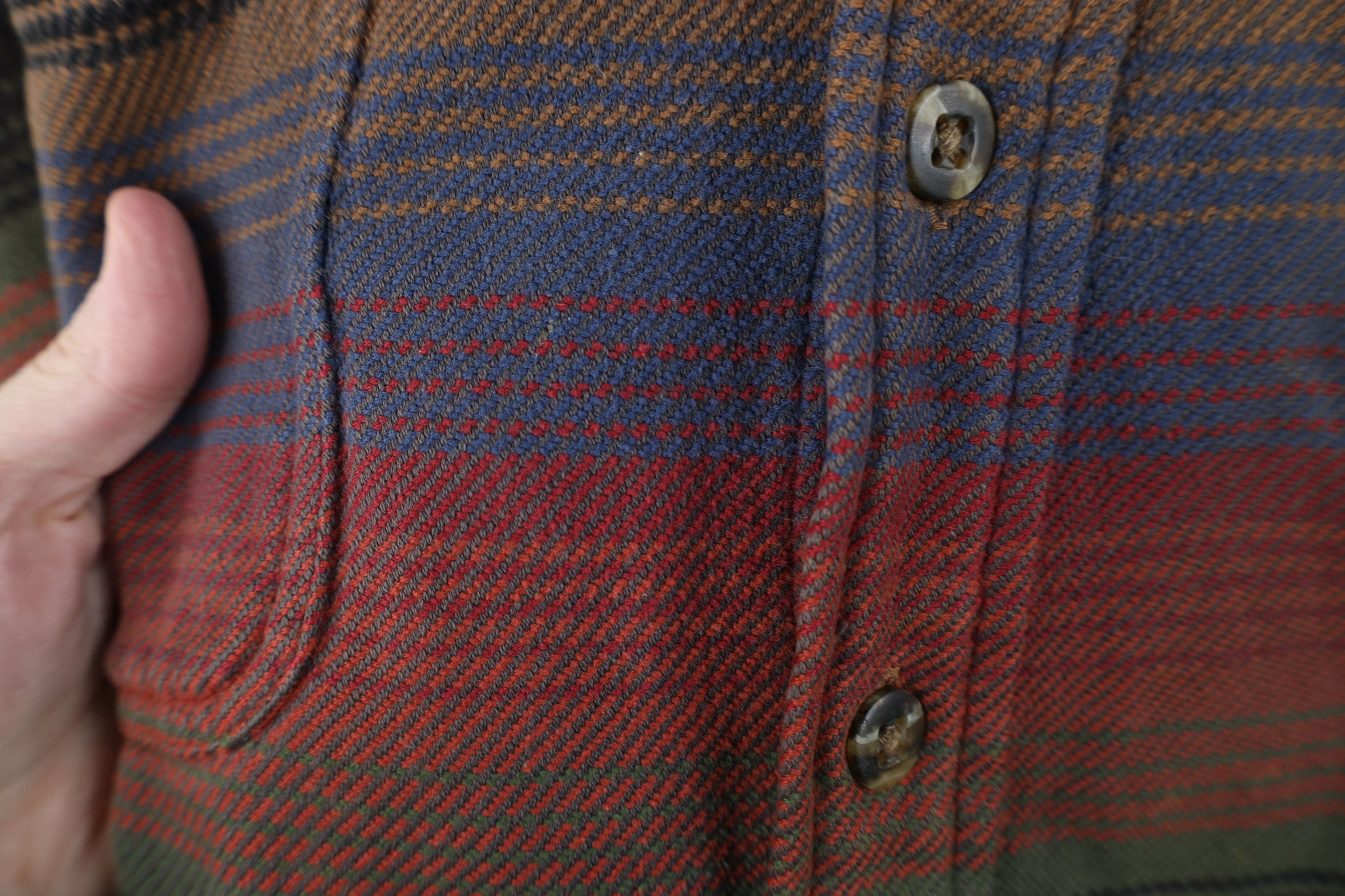 Vintage Vintage 90s Streetwear Heavy Button Shirt Rainbow Striped Size US XXL / EU 58 / 5 - 4 Thumbnail