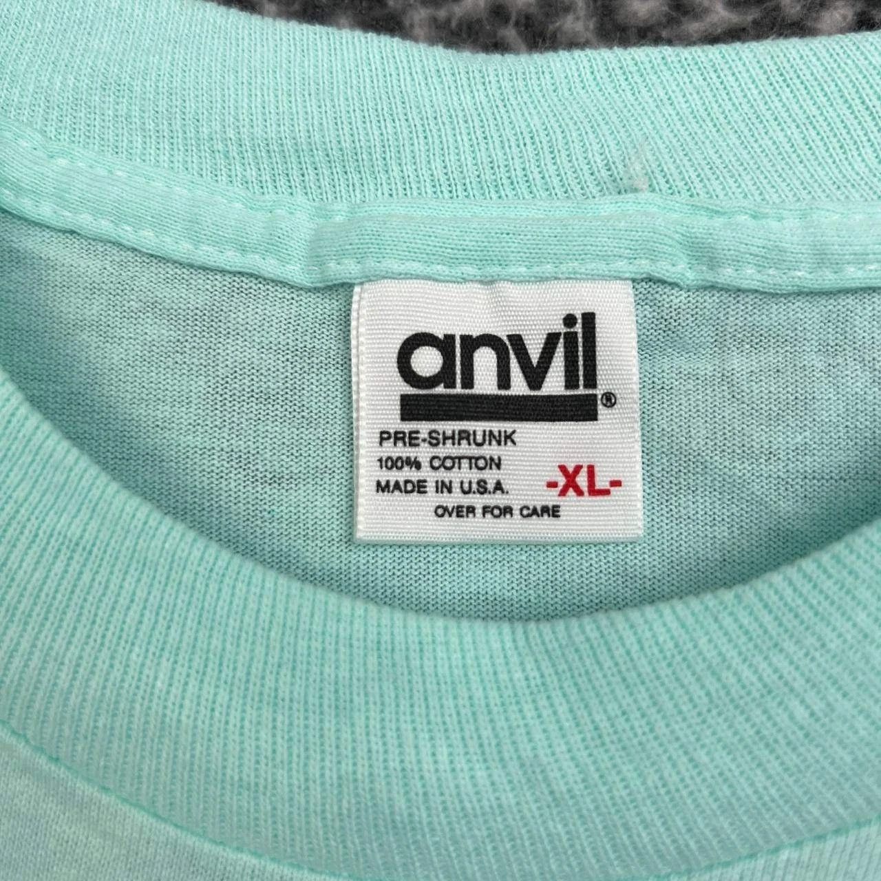Anvil Vintage Circle Bell Shirt Men XL Blue Anvil Short Sleeve Size US XL / EU 56 / 4 - 6 Thumbnail