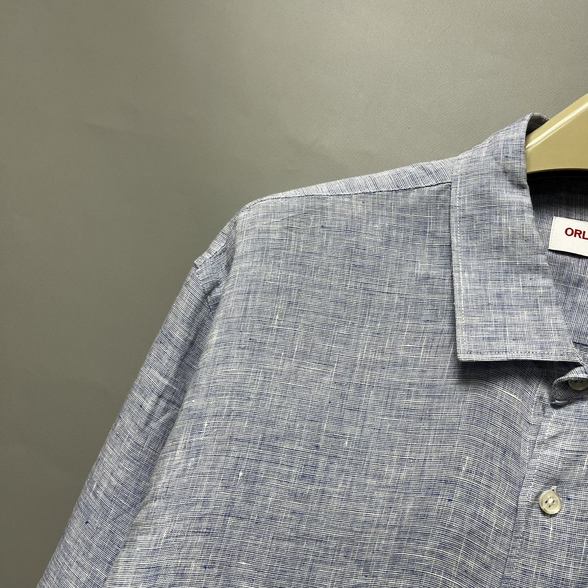 Orlebar Brown Orlebar Brown Shirt Linen Long Sleeve Button Down Size US XXL / EU 58 / 5 - 3 Thumbnail