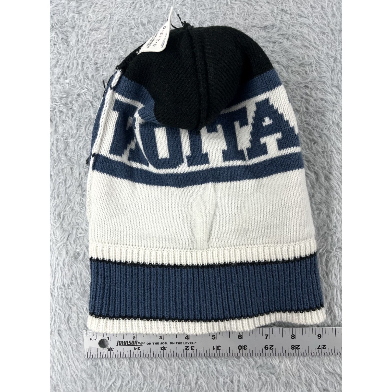 Victoria's Secret Victoria's Secret Beanie Toque Adult One Size Blue White Acrylic PINKNATION Pom Size ONE SIZE - 5 Thumbnail