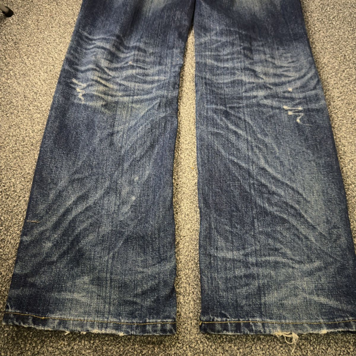 Beauty Beast 🔥 Flared Exotic Vintage Lolita Low Rise Jeans W31 Size 31" - 13 Thumbnail