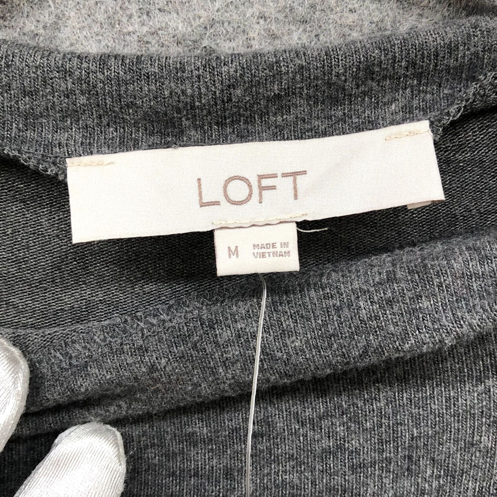 Loft LOFT Mock Neck Midi/Maxi Dress Womens M Gray Tie Waist Knit Side Slits Maxi Dress Womens M Gray Tie Waist Knit Side Slits Size M / US 6-8 / IT 42-44 - 6 Thumbnail