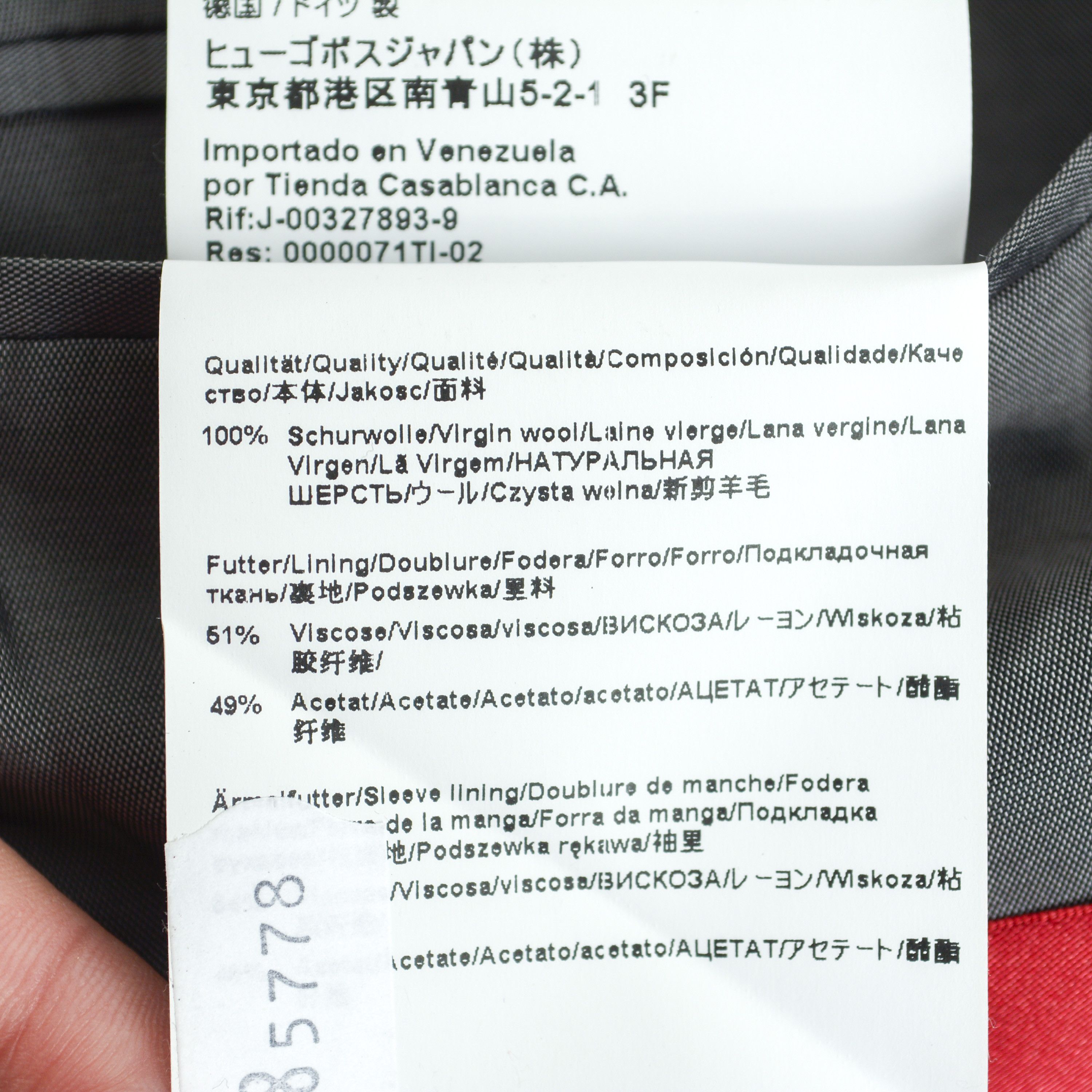 Hugo Boss C-Jeffery/C-Simmons Wool Blazer UK 38 US Check Jacket Coat Size 38R - 7 Thumbnail