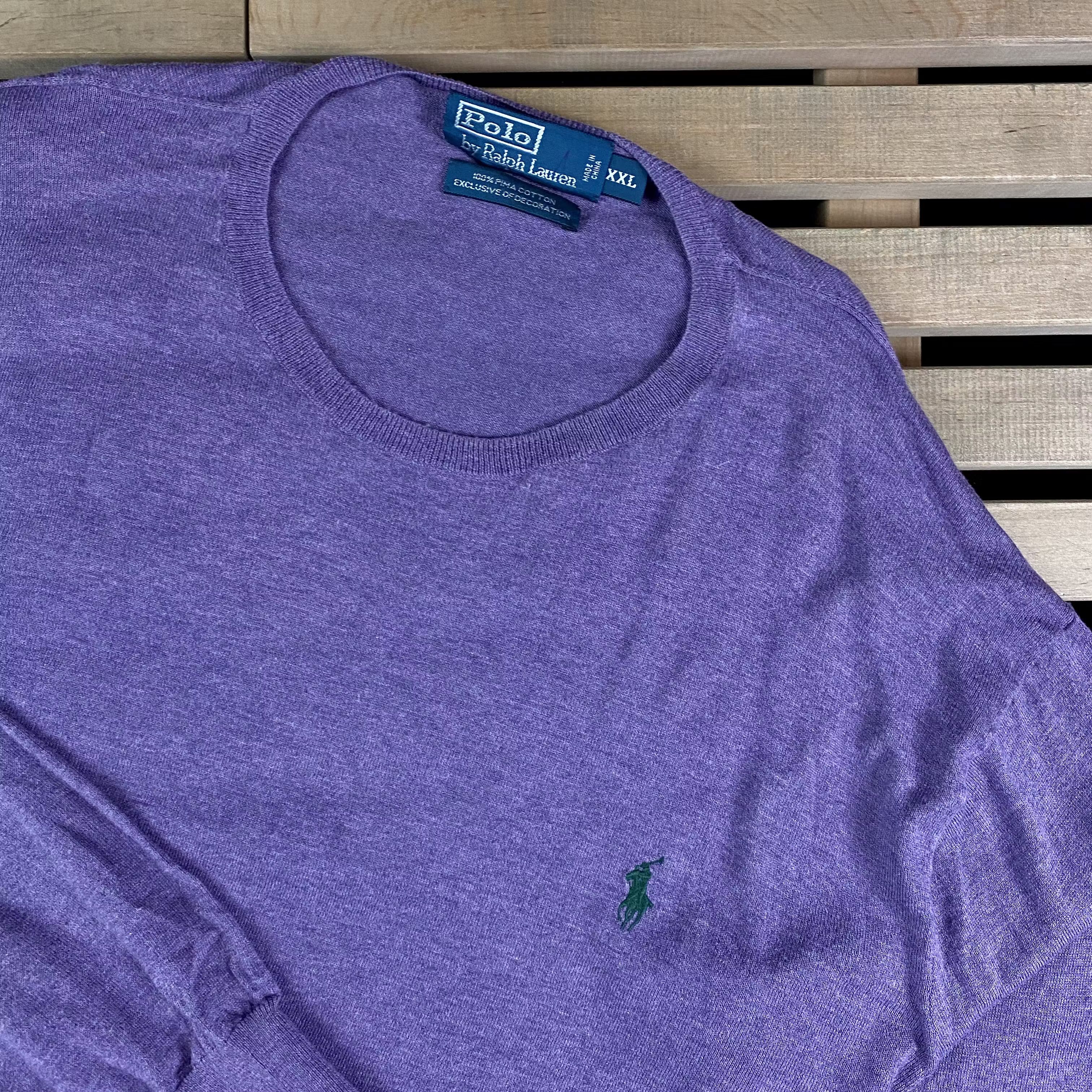 Polo Ralph Lauren × Ralph Lauren × Vintage Men’s Purple Sweater Polo by Ralph Lauren Vintage Size XXL Size US XXL / EU 58 / 5 - 2 Thumbnail