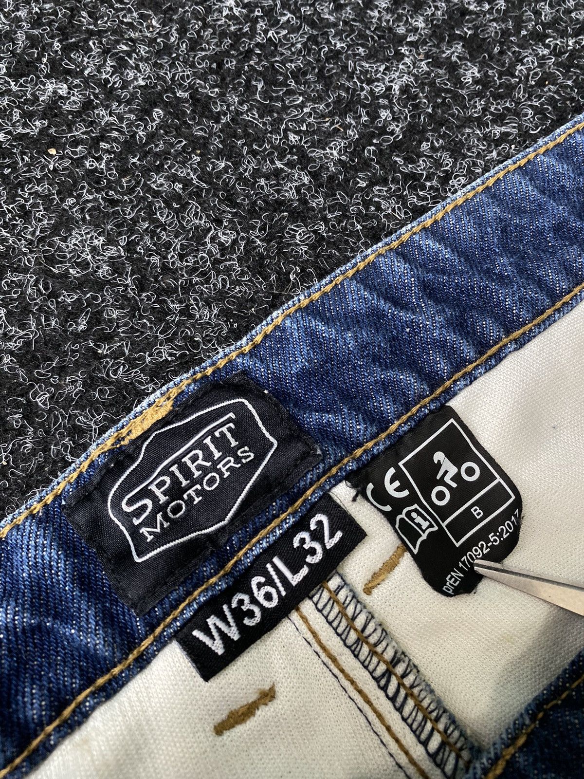 Vintage Vintage 00s Heavy denim Spirit Motors biker baggy pants Size US 36 / EU 52 - 8 Thumbnail