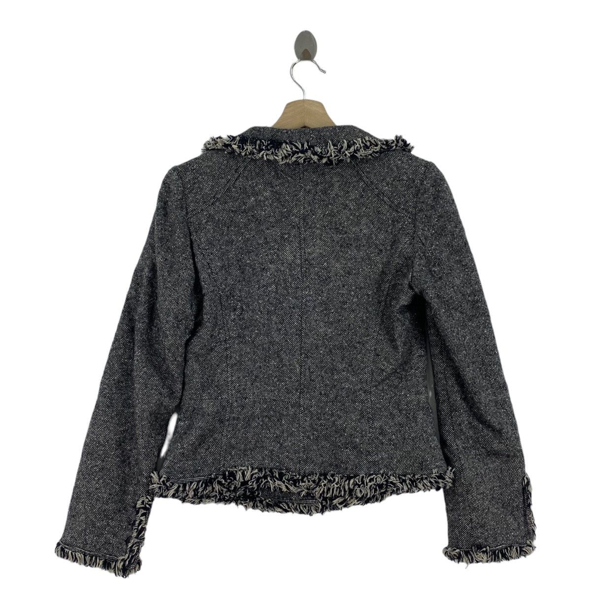 Japanese Brand GRAND TABLE Japanese Brand Wool Grey Tweed Blazer Coat Size S / US 4 / IT 40 - 2 Thumbnail