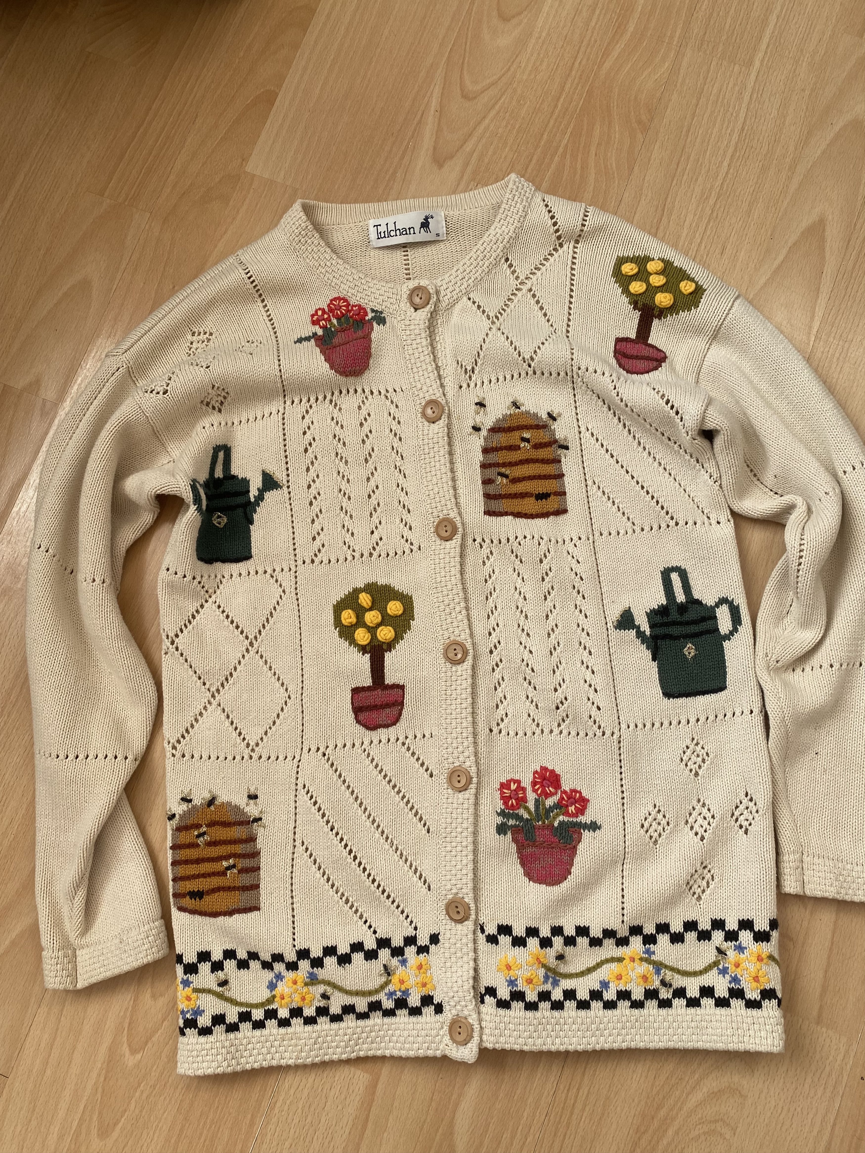 Vintage Tulchan Vintage rare sweater cardigan Size S / US 4 / IT 40 - 4 Thumbnail