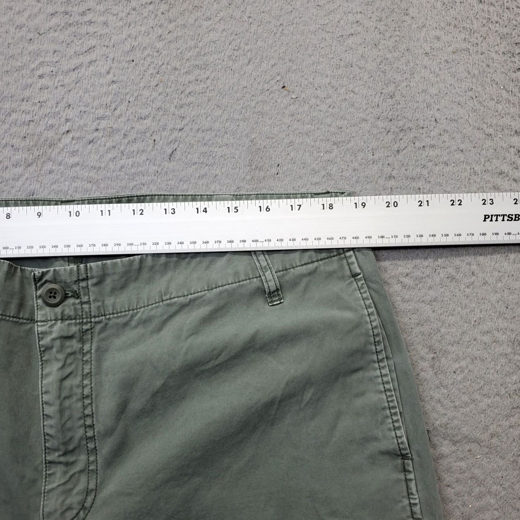 J.Crew J.CREW Chino Pants Mens Size 33 Green Regular Fit Stretch Low Waist Straight Leg Shirt Size US 33 - 6 Thumbnail
