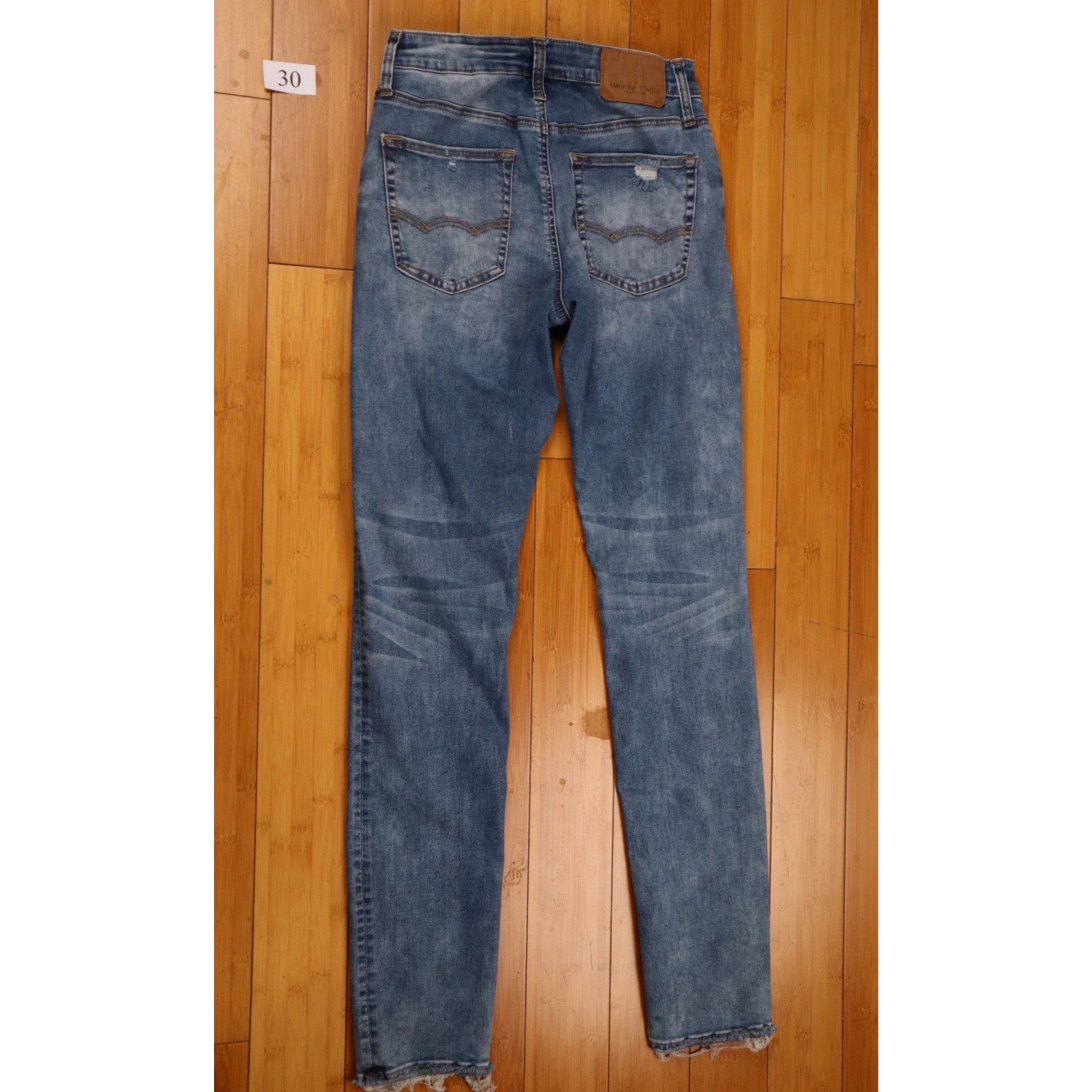 American Eagle Outfitters American Eagle Extreme Flex Jeans 28x34 Distressed Studio Wa Size 28" / US 6 / IT 42 - 2 Thumbnail