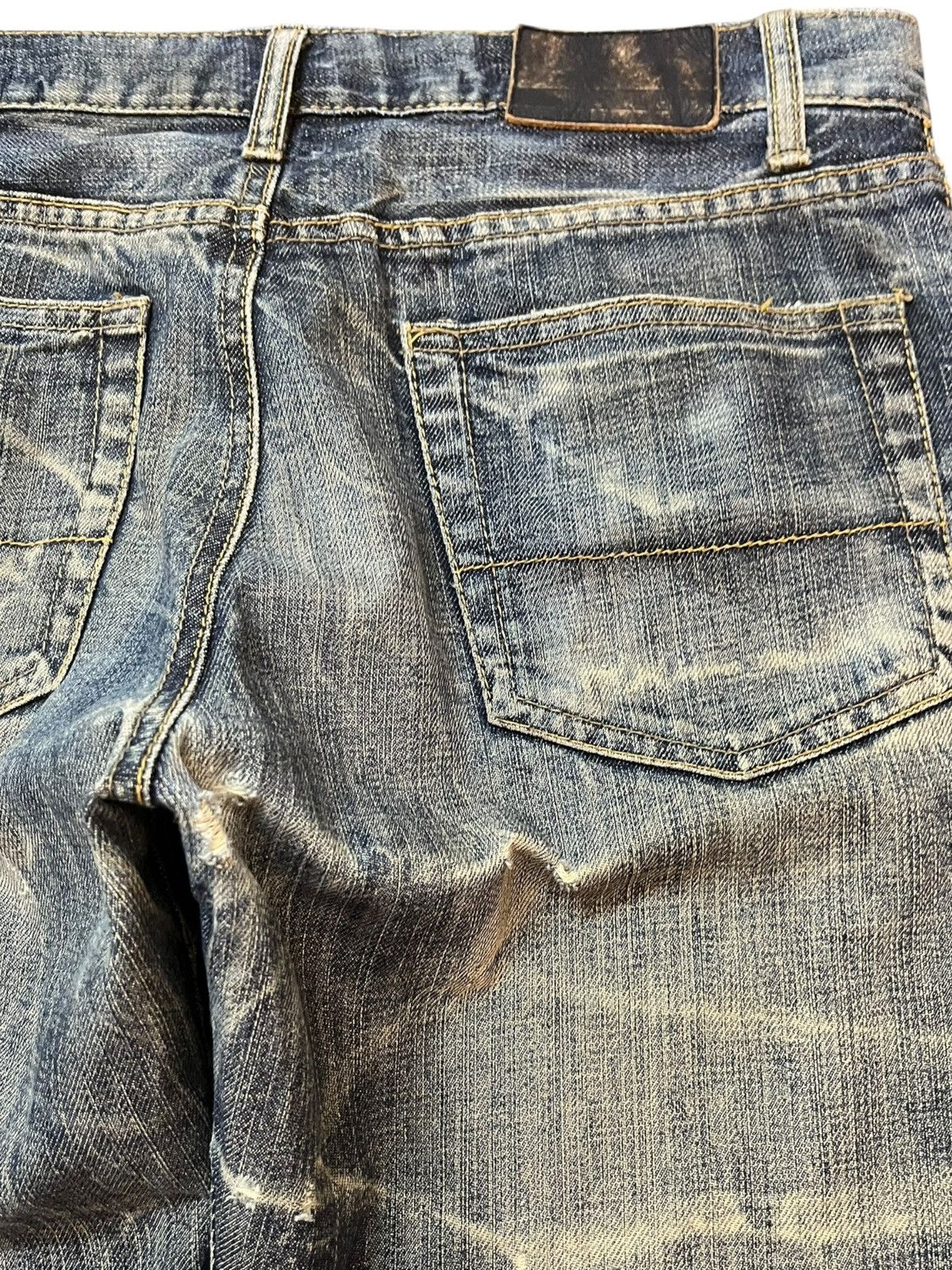 Japan Blue Vintage Men’s Mellrose Flare Mudwash Honeycomb Denim Size US 32 / EU 48 - 8 Thumbnail