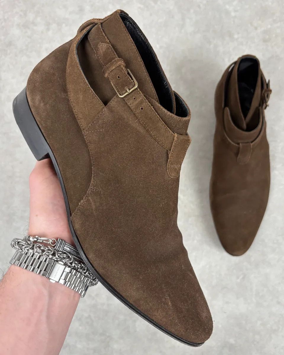 Saint Laurent Paris 2010s Saint Laurent Brown Suede Leather Classy Boots Size US 9 / EU 42 - 1 Thumbnail