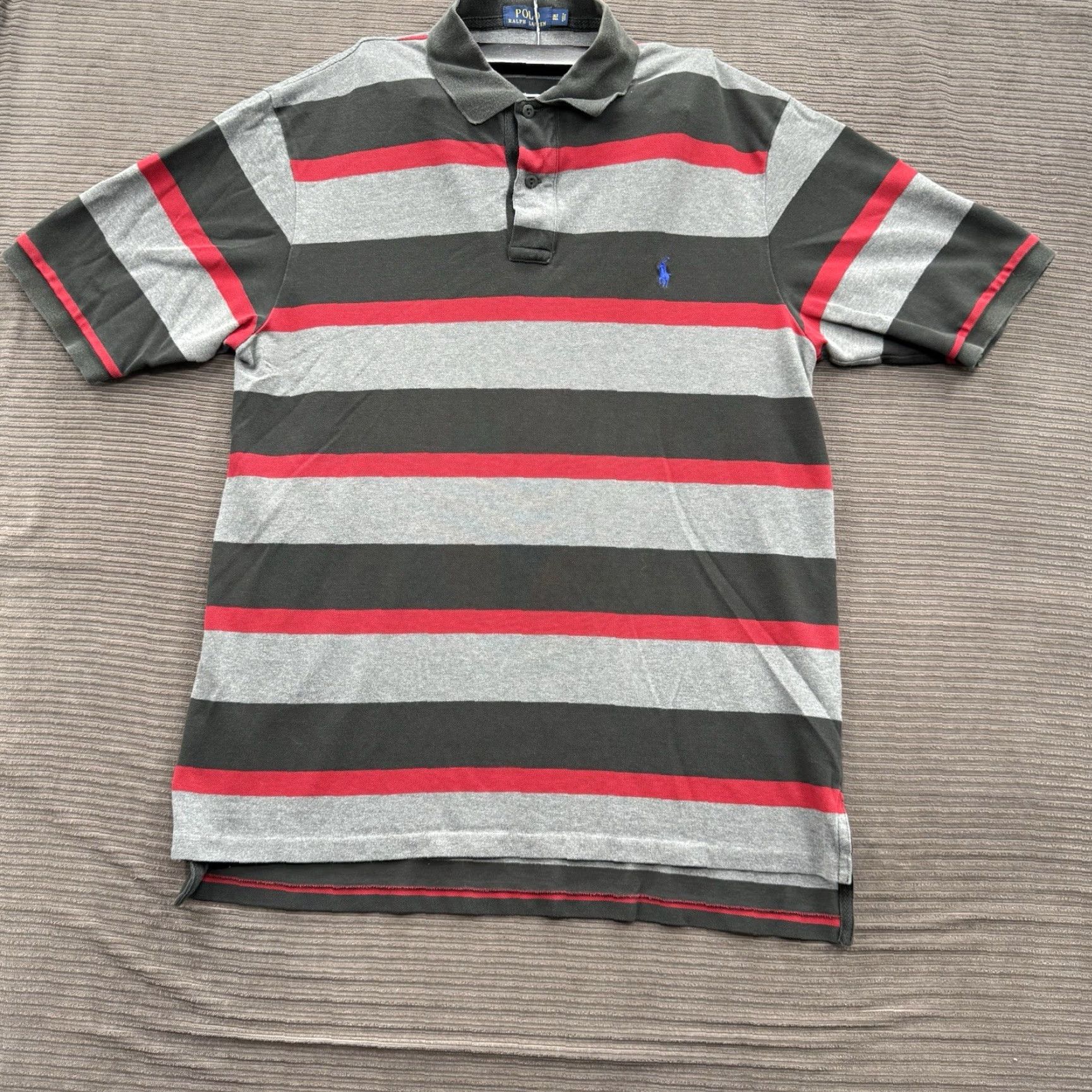 Ralph Lauren Polo Ralph Lauren Polo Shirt Men XL Tall Black Red Striped Cotton Golf Golfing Polo Shirt Men XL Tall Black Red Striped Cotton Golf Golfing Size US XL / EU 56 / 4 - 2 Thumbnail