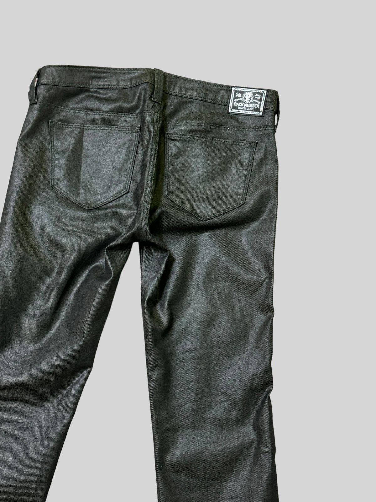 Designer × Japanese Brand × Vintage BACK NUMBER Rick Owens Style Waxed Low Rise Denim Size US 28 / EU 44 - 10 Thumbnail