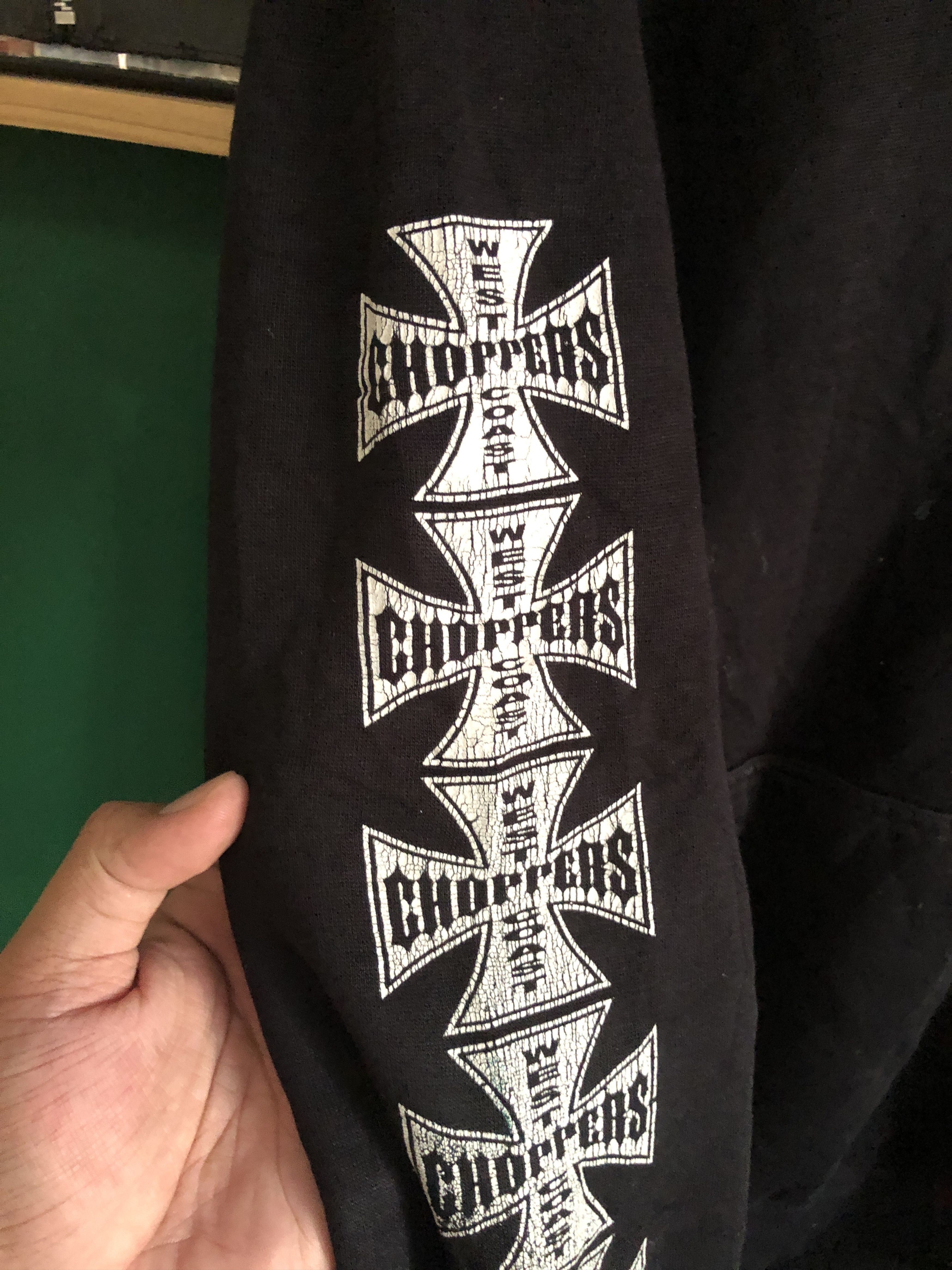West Coast Choppers Vintage West Coast Choppers Thrased Distressed Hoodie Size US XXL / EU 58 / 5 - 10 Thumbnail