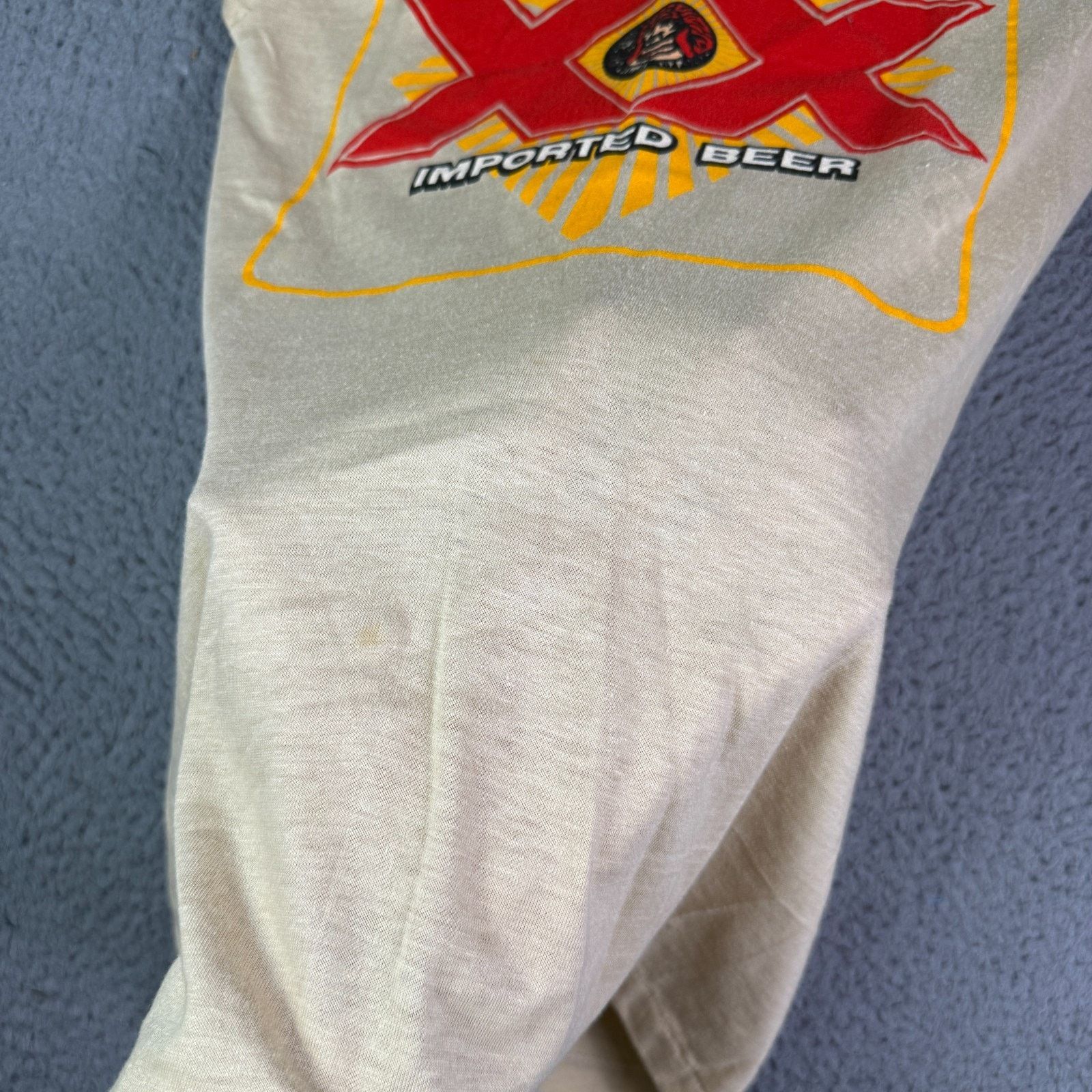 Street Fighter × Vintage Vintage 80s Paper Thin Burnout Distressed Shirt M Dos Equis Size US M / EU 48-50 / 2 - 6 Thumbnail