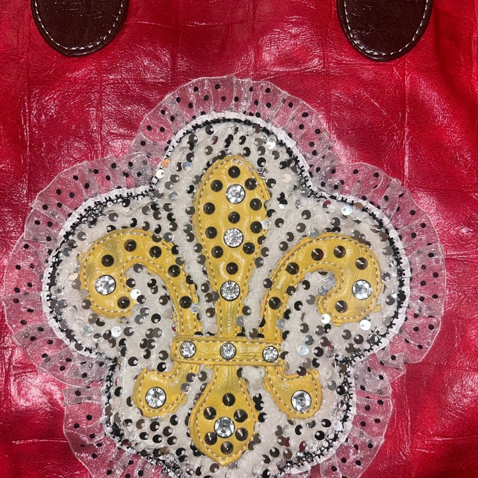Style & Co Ustyle New Orleans Red Fleur-de-lis Tote Bag Size ONE SIZE - 2 Thumbnail