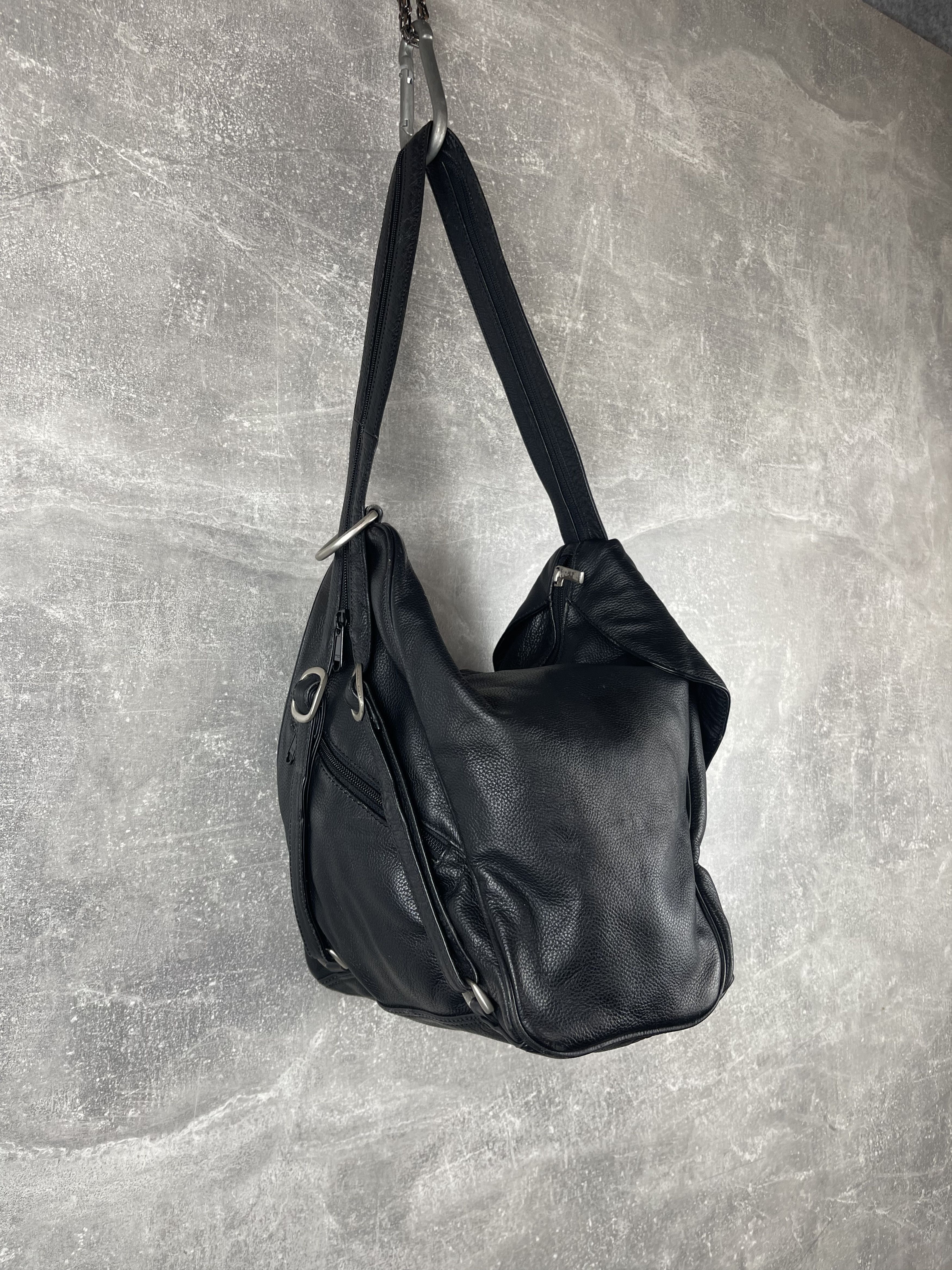 Seditionaries Artisan leather black avant garde transformer bag bacpack Size ONE SIZE - 5 Thumbnail