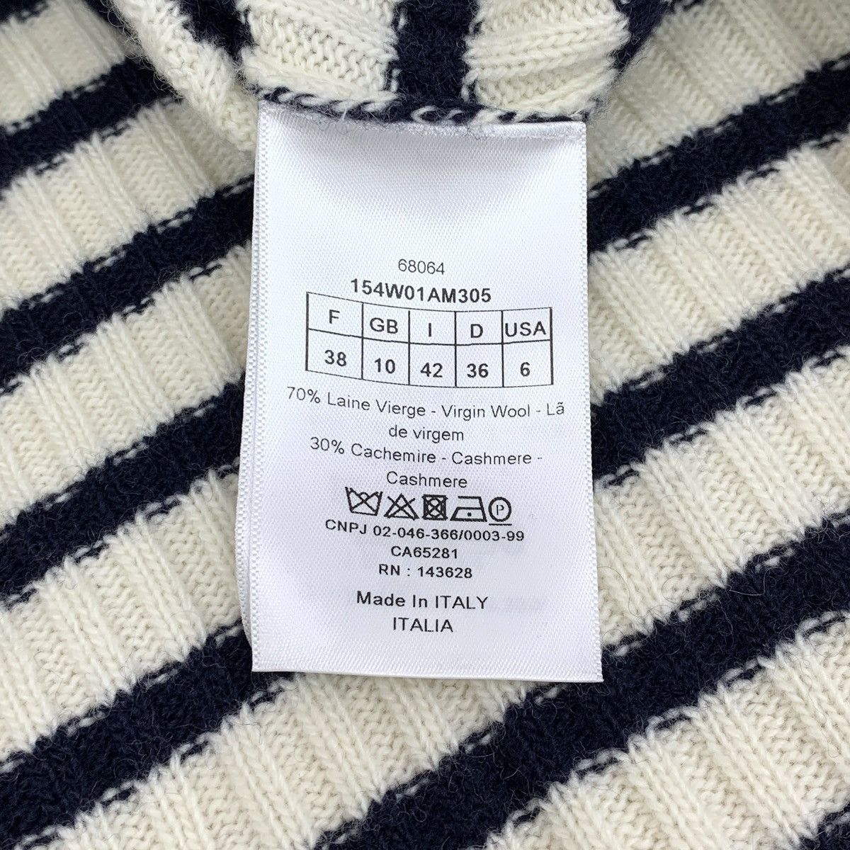 Dior Dior Wool Navy Neck Shawl Removable Sweatshirt Size S / US 4 / IT 40 - 7 Thumbnail