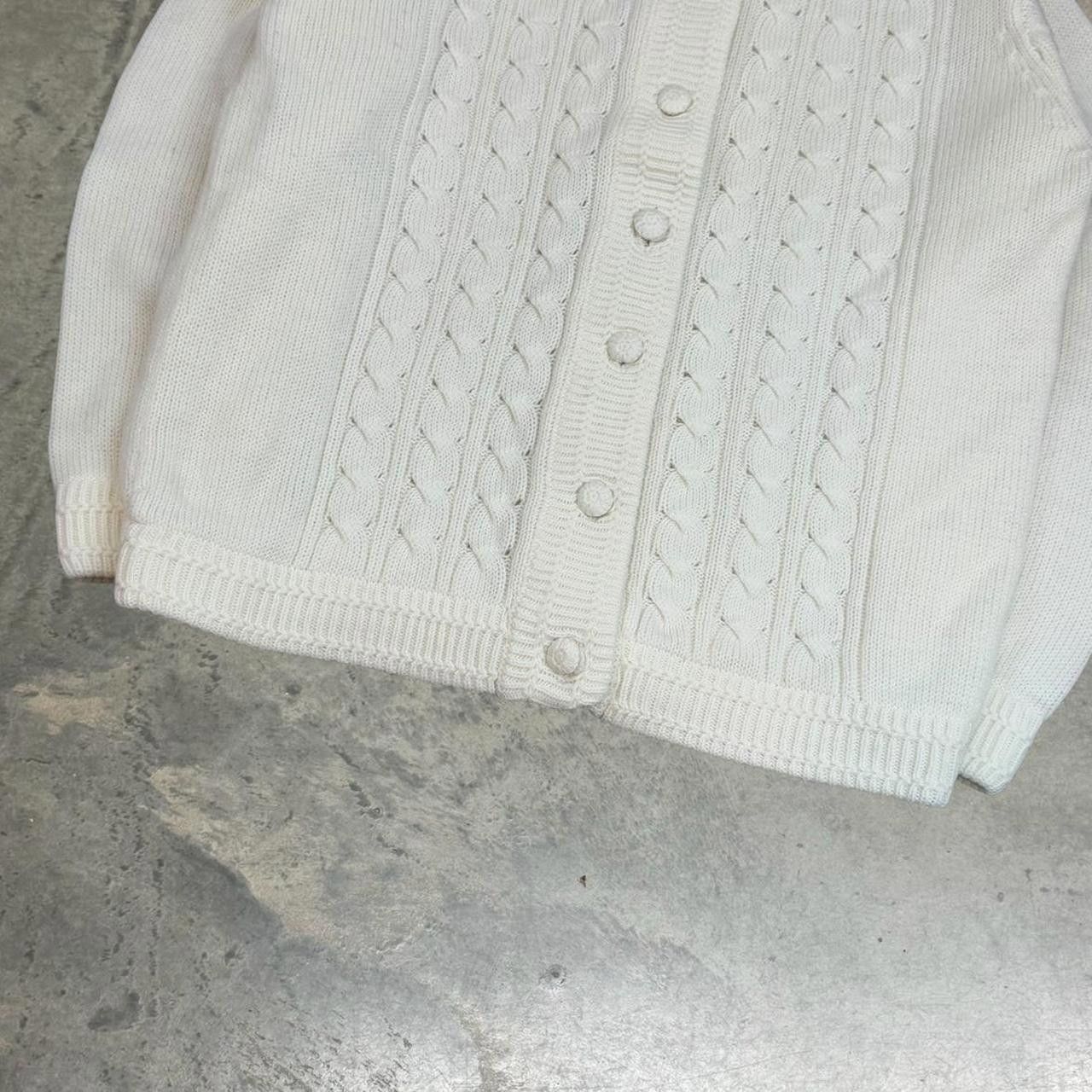 Vintage Vintage 70s Cable Knit Acrylic Cardigan Sweater Size S / US 4 / IT 40 - 3 Thumbnail