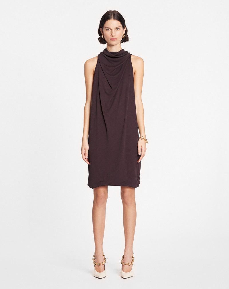 Lanvin o1y0326 Mini Dress in Plum Size M / US 6-8 / IT 42-44 - 5 Thumbnail