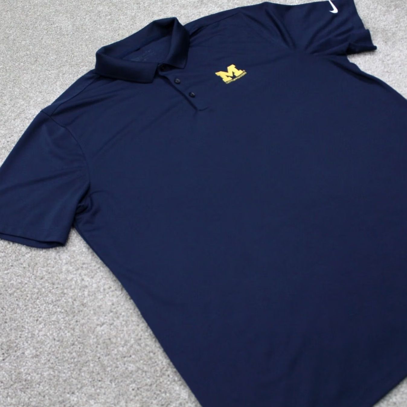 Nike Nike Golf Michigan Polo Shirt Mens XL Blue Dri-Fit Logo Letterwinners Polo Size US XL / EU 56 / 4 - 5 Thumbnail