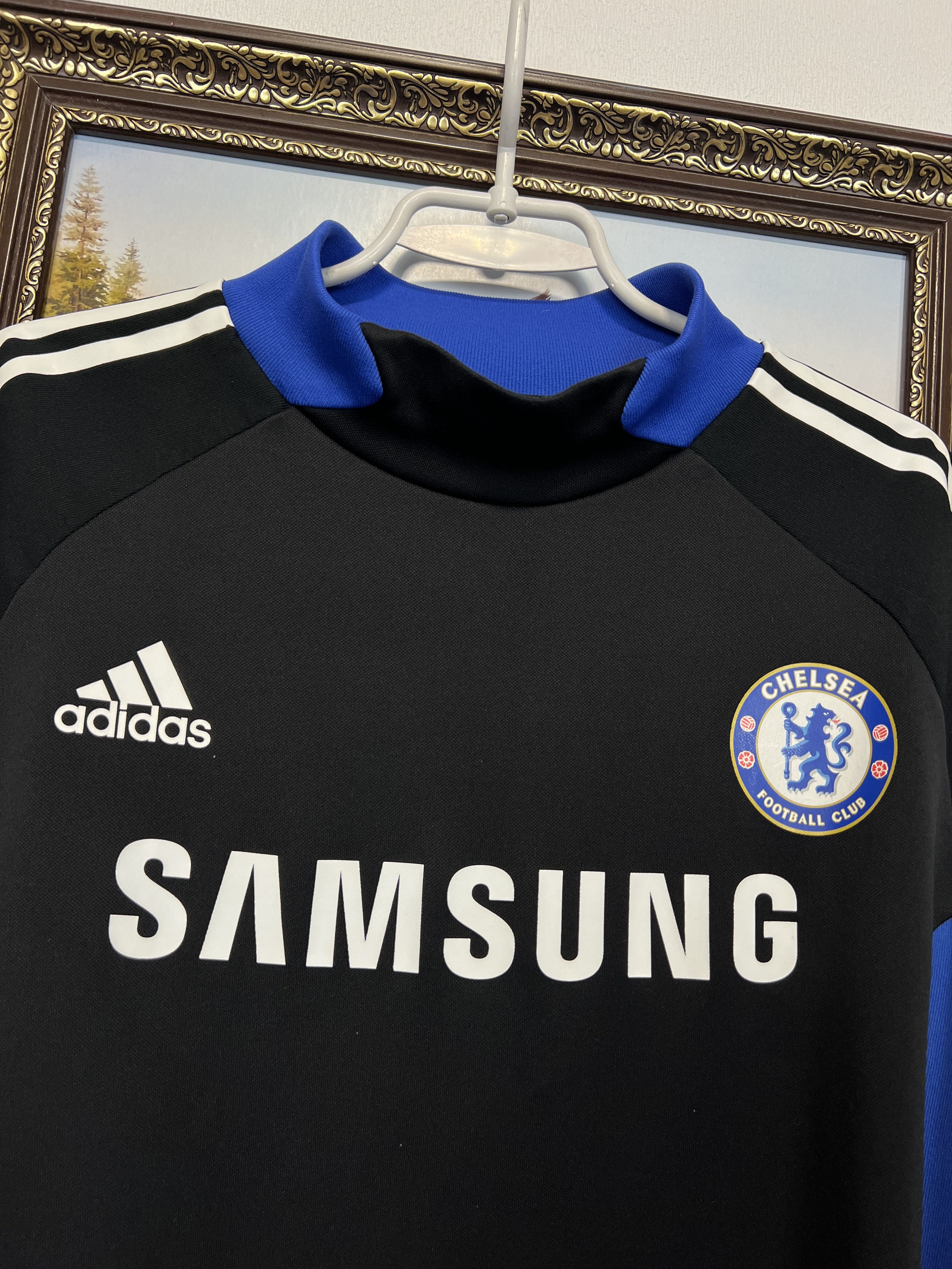 Adidas Chelsea Football Jacket Train Sweatshirt Player Issue Size US L / EU 52-54 / 3 - 3 Thumbnail
