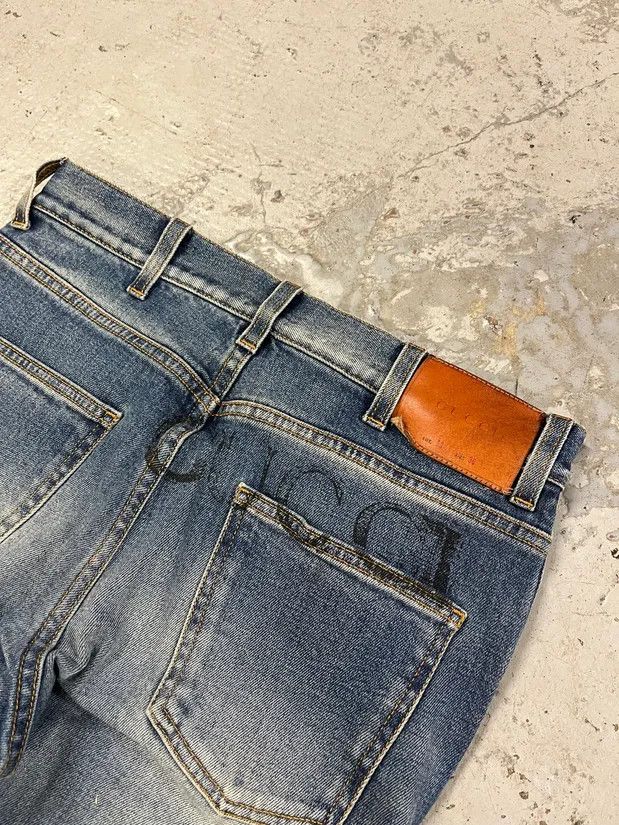 Designer × Gucci × Vintage Gucci MBL Yankees Blue Slim Denim Jeans Size US 39 - 6 Thumbnail