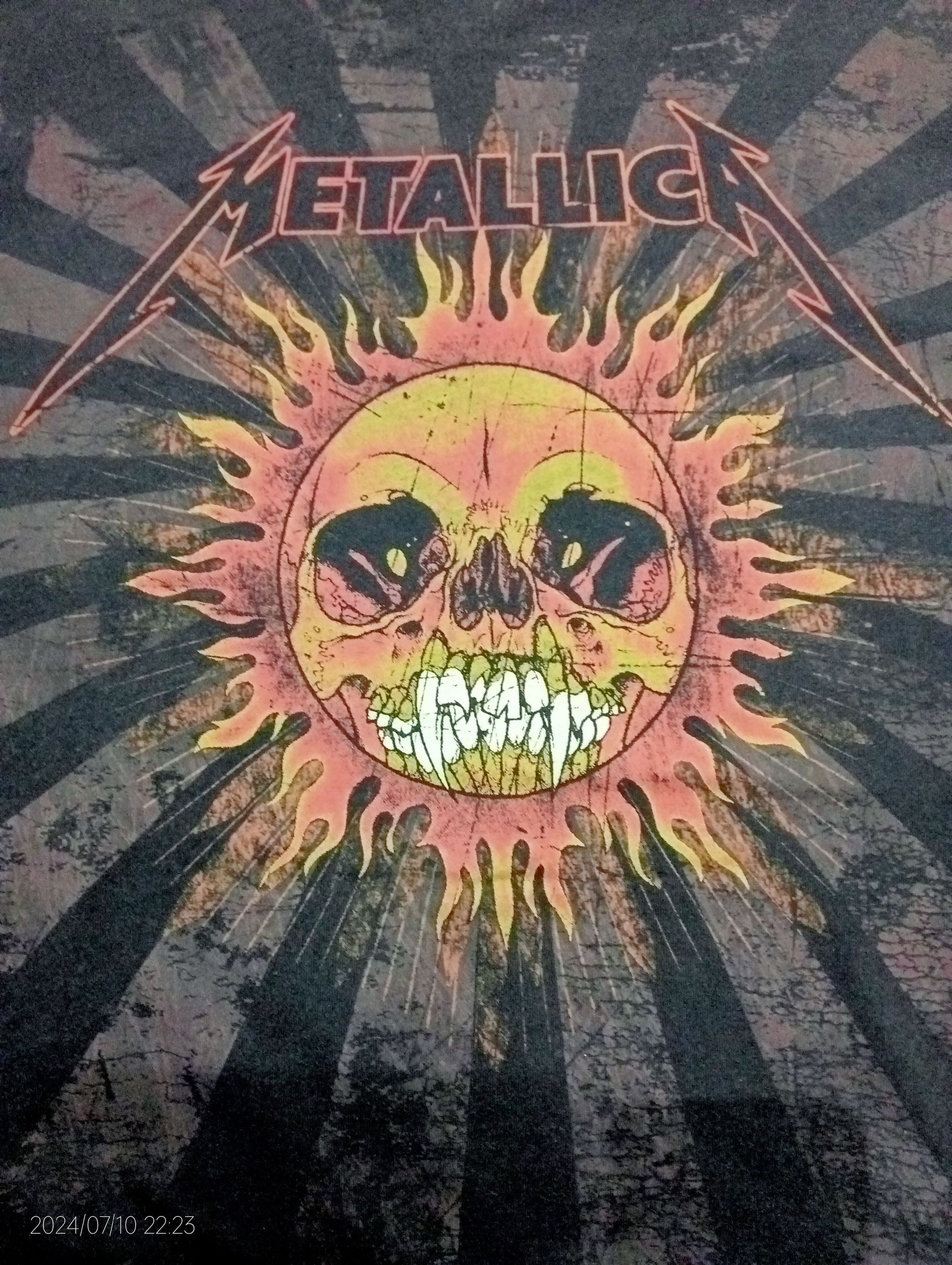 Band Tees × Metallica Metallica Pushead and Justice for All Flame Skull Tee Size US L / EU 52-54 / 3 - 9 Thumbnail