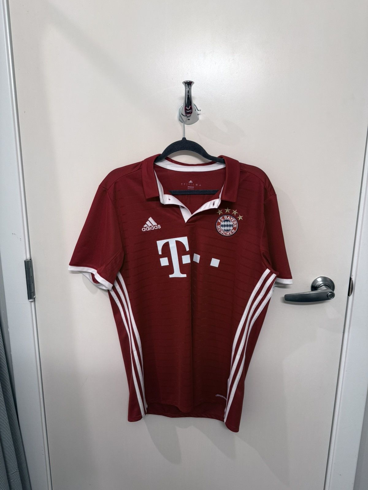 Adidas Bayern Munich Red Collar Jersey Kit Size US L / EU 52-54 / 3 - 1 Thumbnail