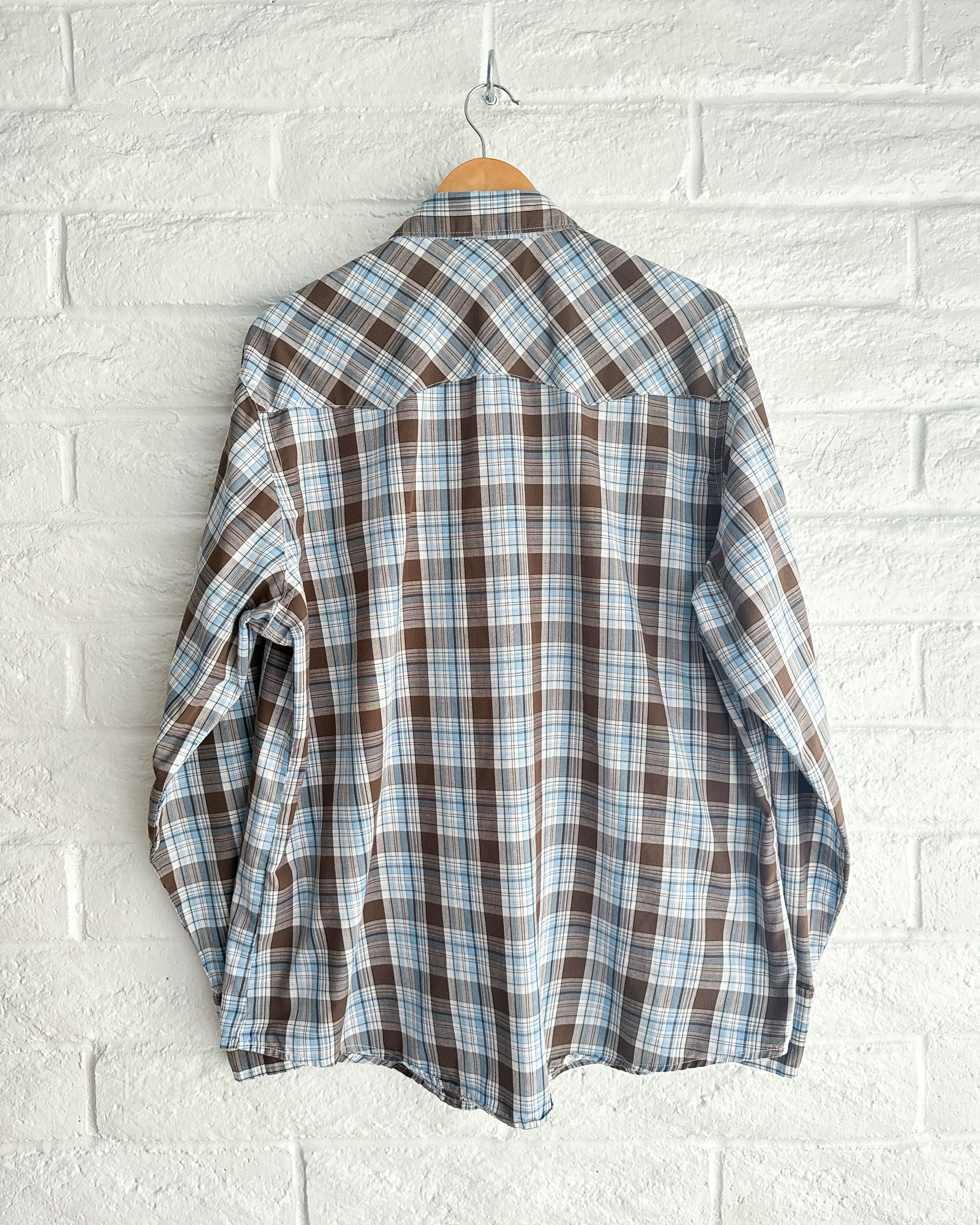 Wrangler Vintage Wrangler Plaid Western Shirt Long Sleeve Pearl Snap Size US XL / EU 56 / 4 - 5 Thumbnail