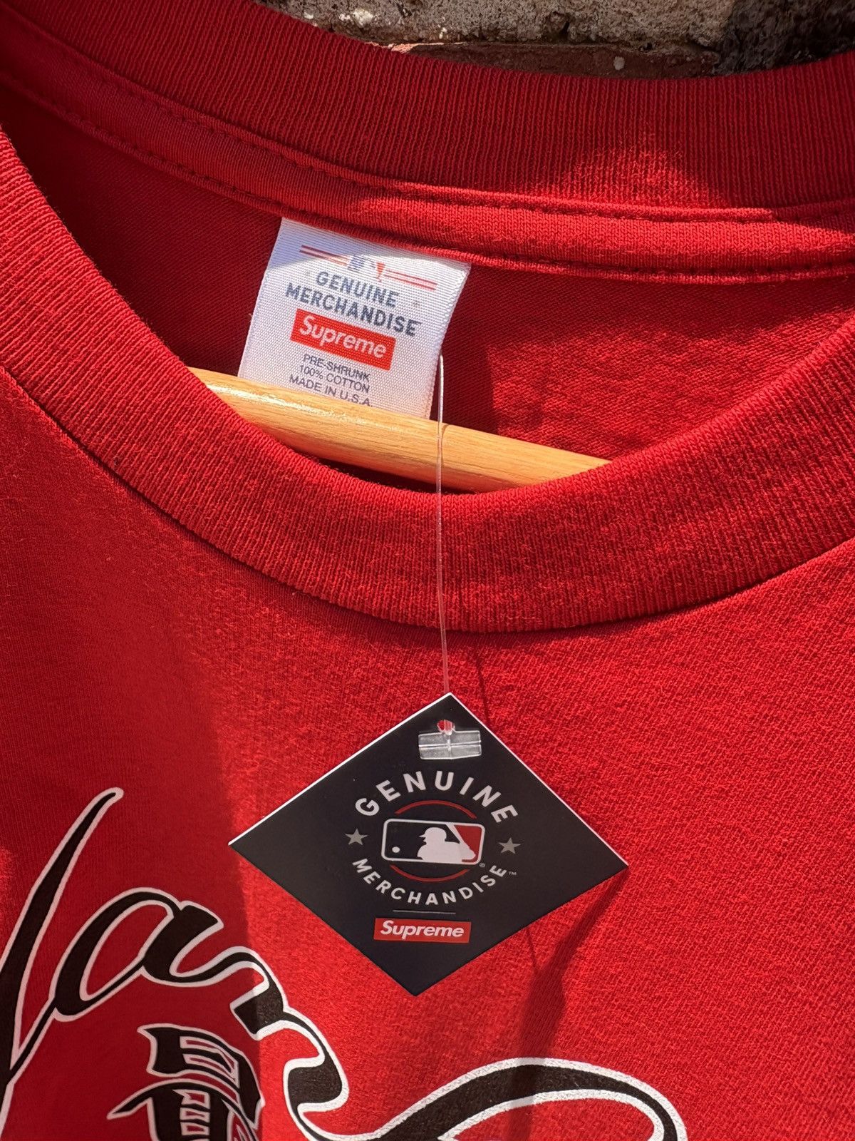MLB × Supreme Supreme Yankee Kanji T Shirt Size US L / EU 52-54 / 3 - 4 Thumbnail