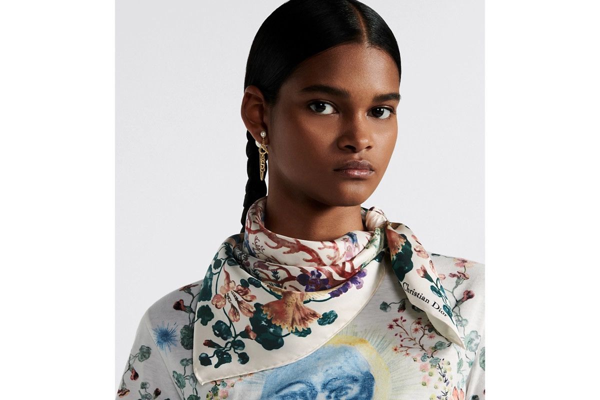 Dior o1bcso1str0226 Size:OS/Tarot 70 Square Scarf in Multicolor Size ONE SIZE - 5 Thumbnail