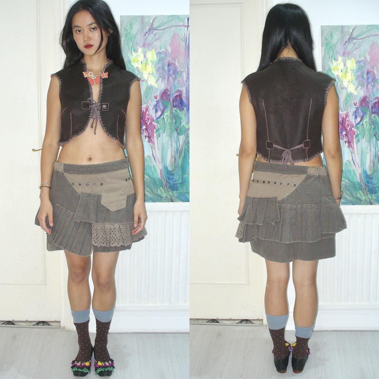 Other Made in Italy asymmetrical mini skirt Size 28" / US 6 / IT 42 - 2 Thumbnail