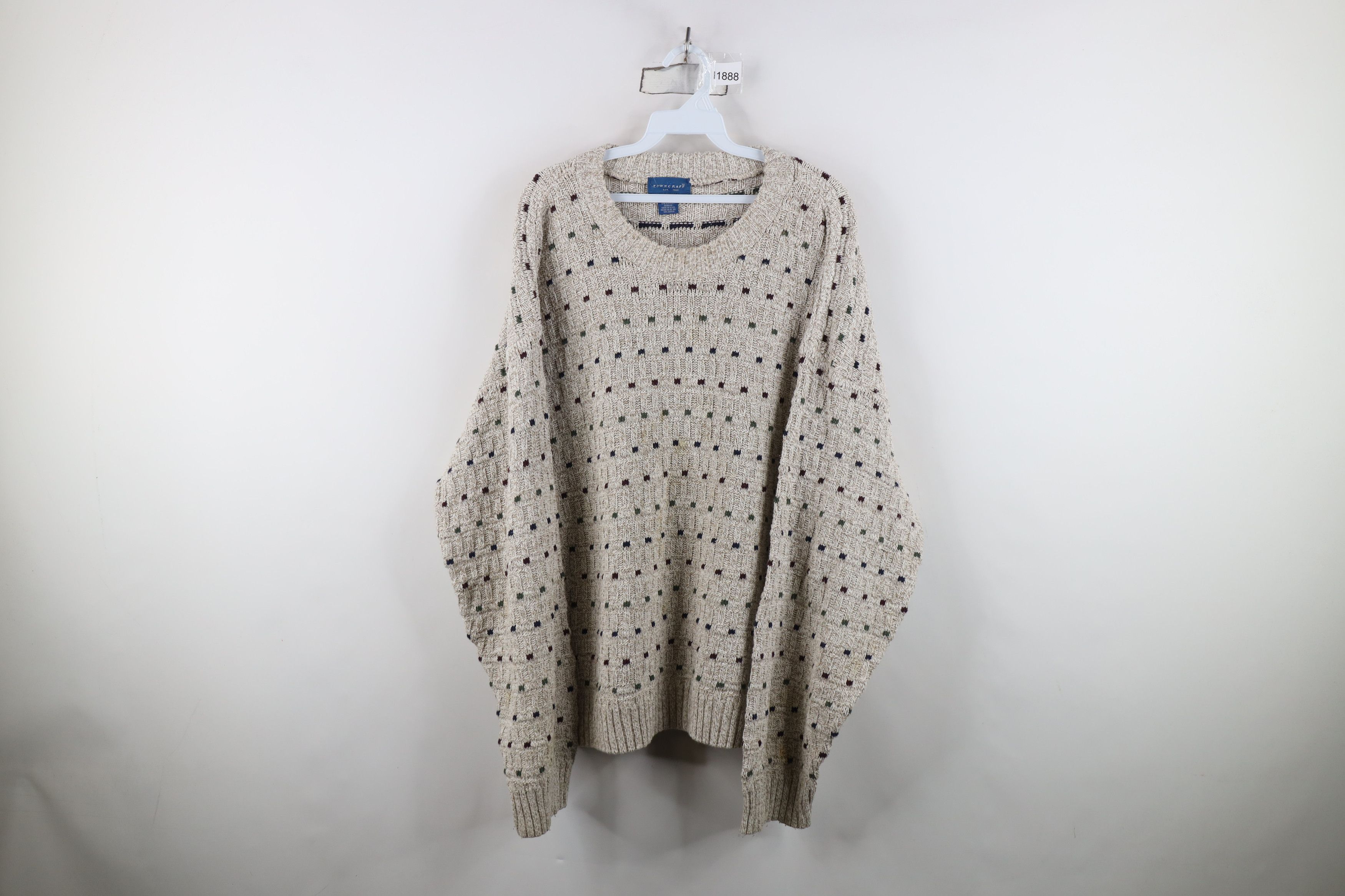 Vintage Vintage 90s Streetwear Rainbow Geometric Knit Sweater USA Size US XL / EU 56 / 4 - 1 Thumbnail
