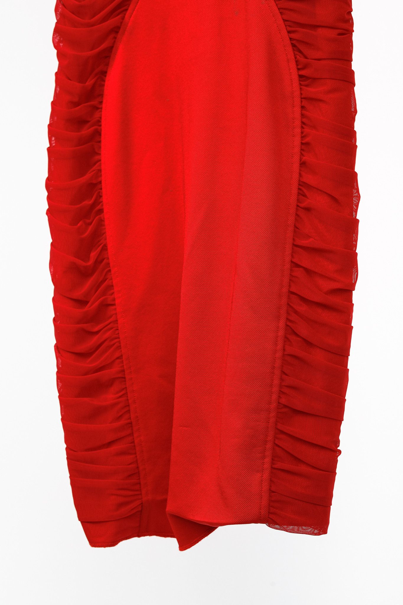 Versace Versace Collection Red Knit Ruched Bodycon Dress Size S / US 4 / IT 40 - 6 Thumbnail