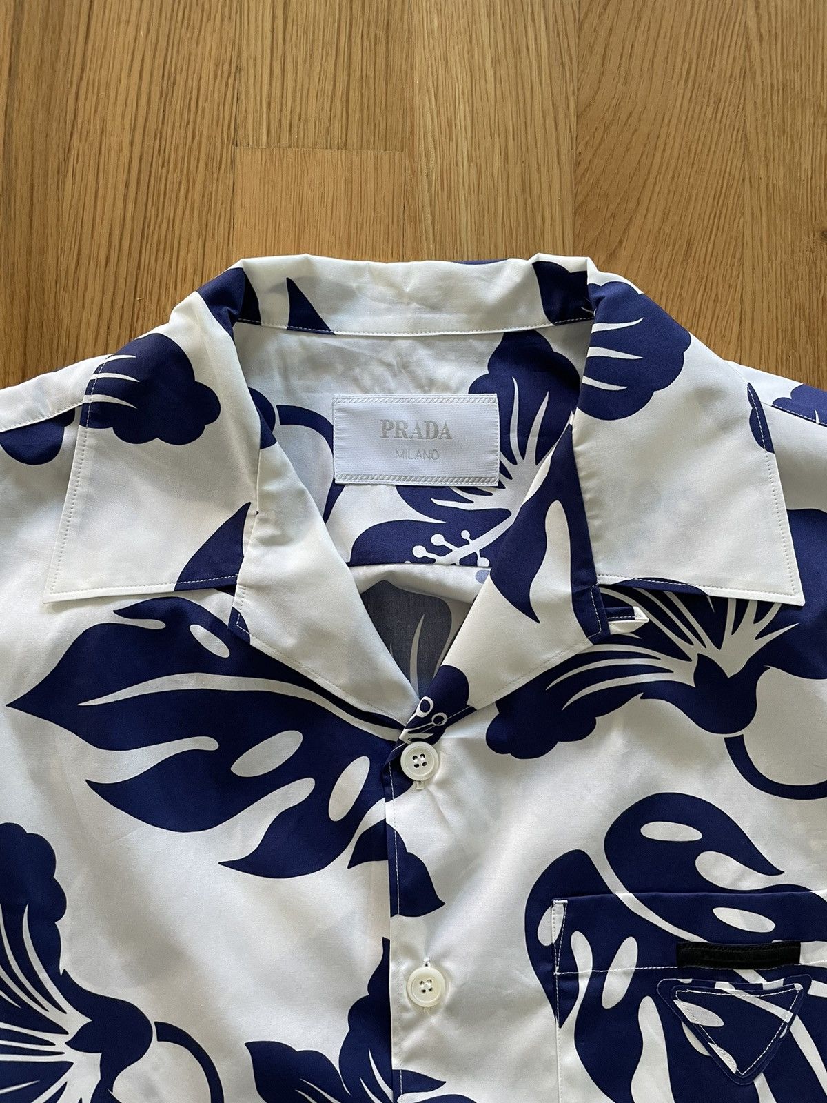 Prada Prada Bowling Shirt “Ibiscus Print” Size US L / EU 52-54 / 3 - 3 Thumbnail