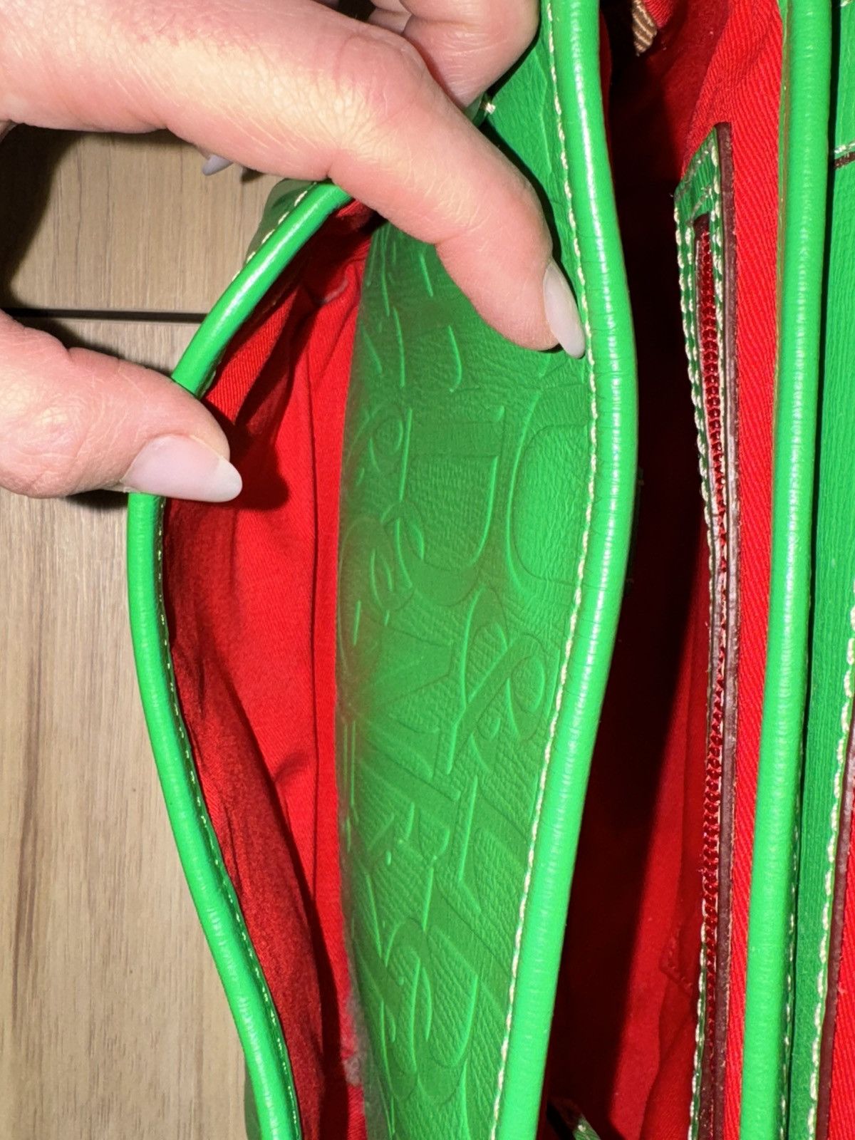 Dooney & Bourke Dooney & Bourke Embossed Logo Leather Crossbody – Green Size ONE SIZE - 6 Thumbnail