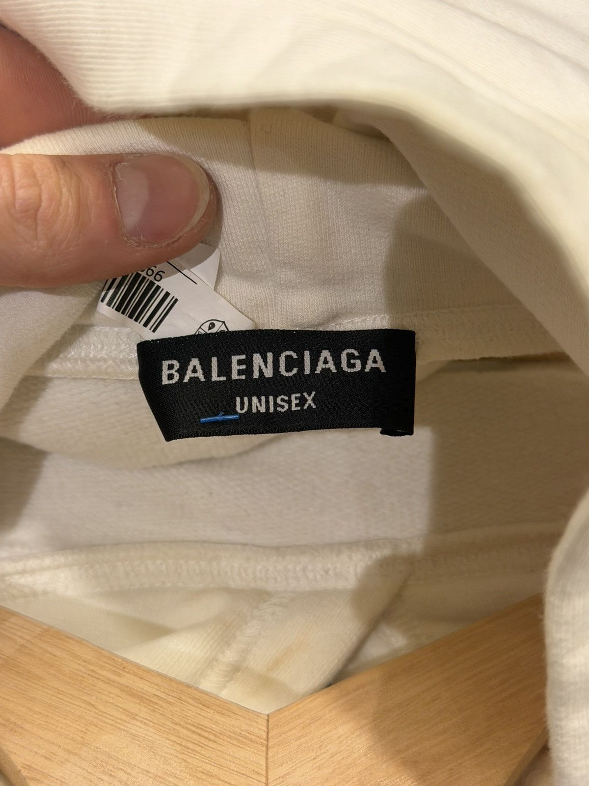 Balenciaga Balenciaga .PDF Logo Hoodie - White Size US L / EU 52-54 / 3 - 3 Thumbnail