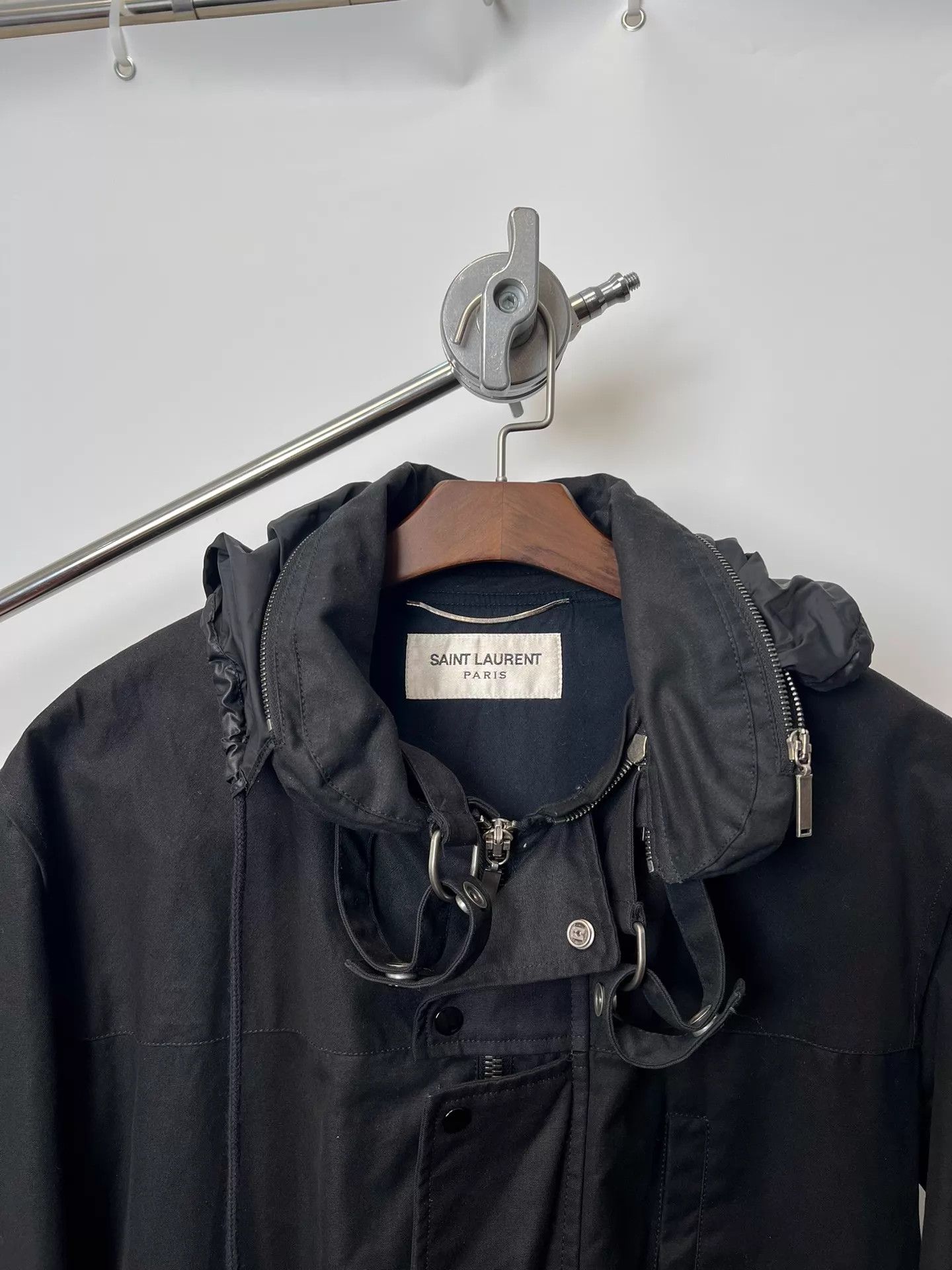 Saint Laurent Paris Saint Laurent Removable Collar M65-Inspired Jacket (Size 46) Size US S / EU 44-46 / 1 - 3 Thumbnail