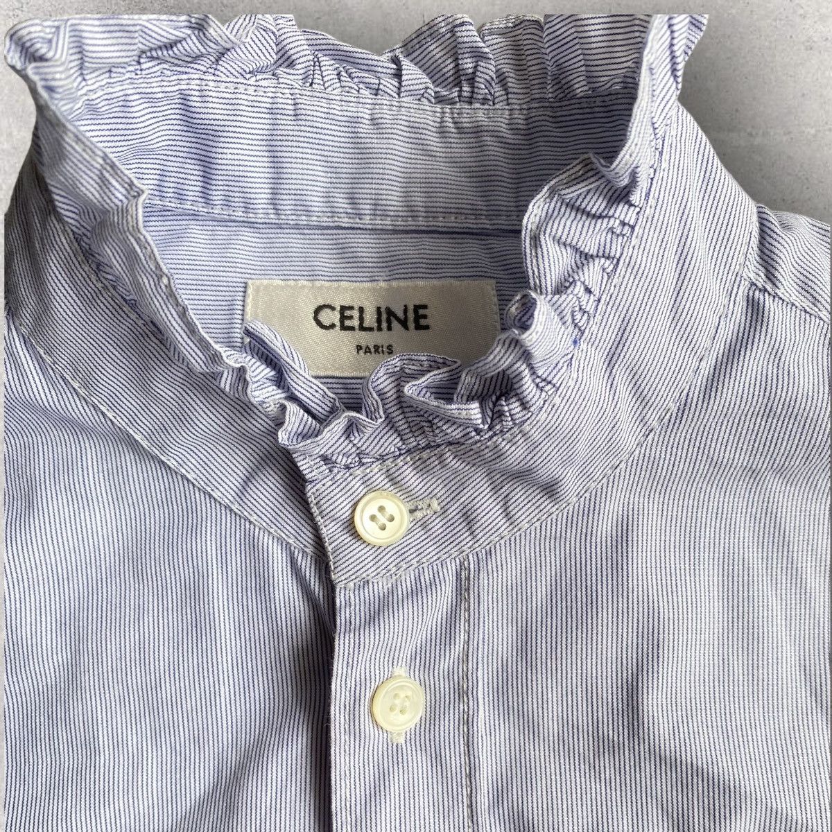 Celine × Hedi Slimane Celine Stripe Cotton Poplin Shirt Size S / US 4 / IT 40 - 1 Thumbnail