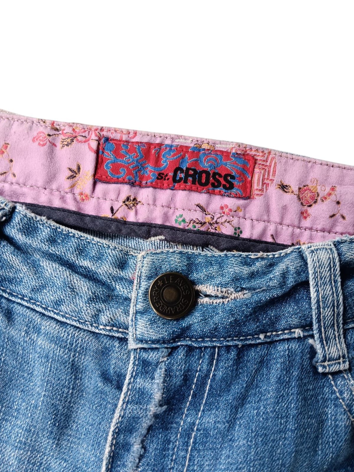 Japanese Brand Vintage St.cross patch work flare denim pants Size US 31 - 6 Thumbnail