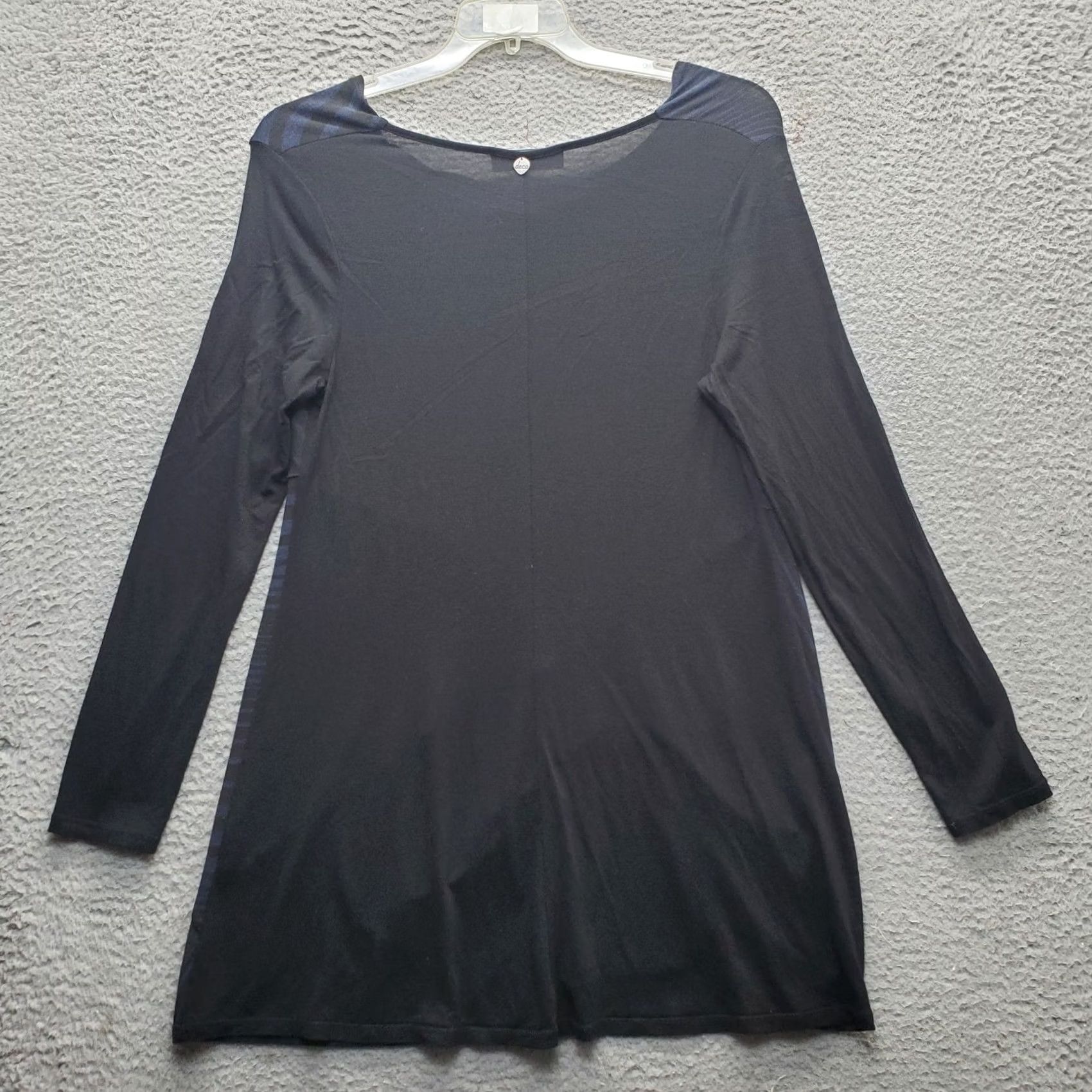 Vintage Deca Tunic Top Womens Tall 4 Multi Striped Zipped Detail Cowl Neck Size S / US 4 / IT 40 - 2 Thumbnail