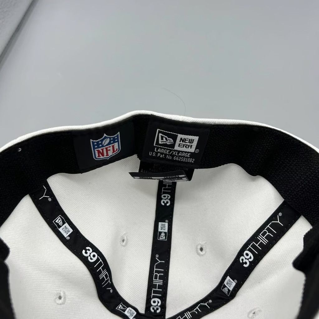 New Era Atlanta Falcons Hat Men L-XL White Stretch Fitted Cap New Size ONE SIZE - 7 Thumbnail
