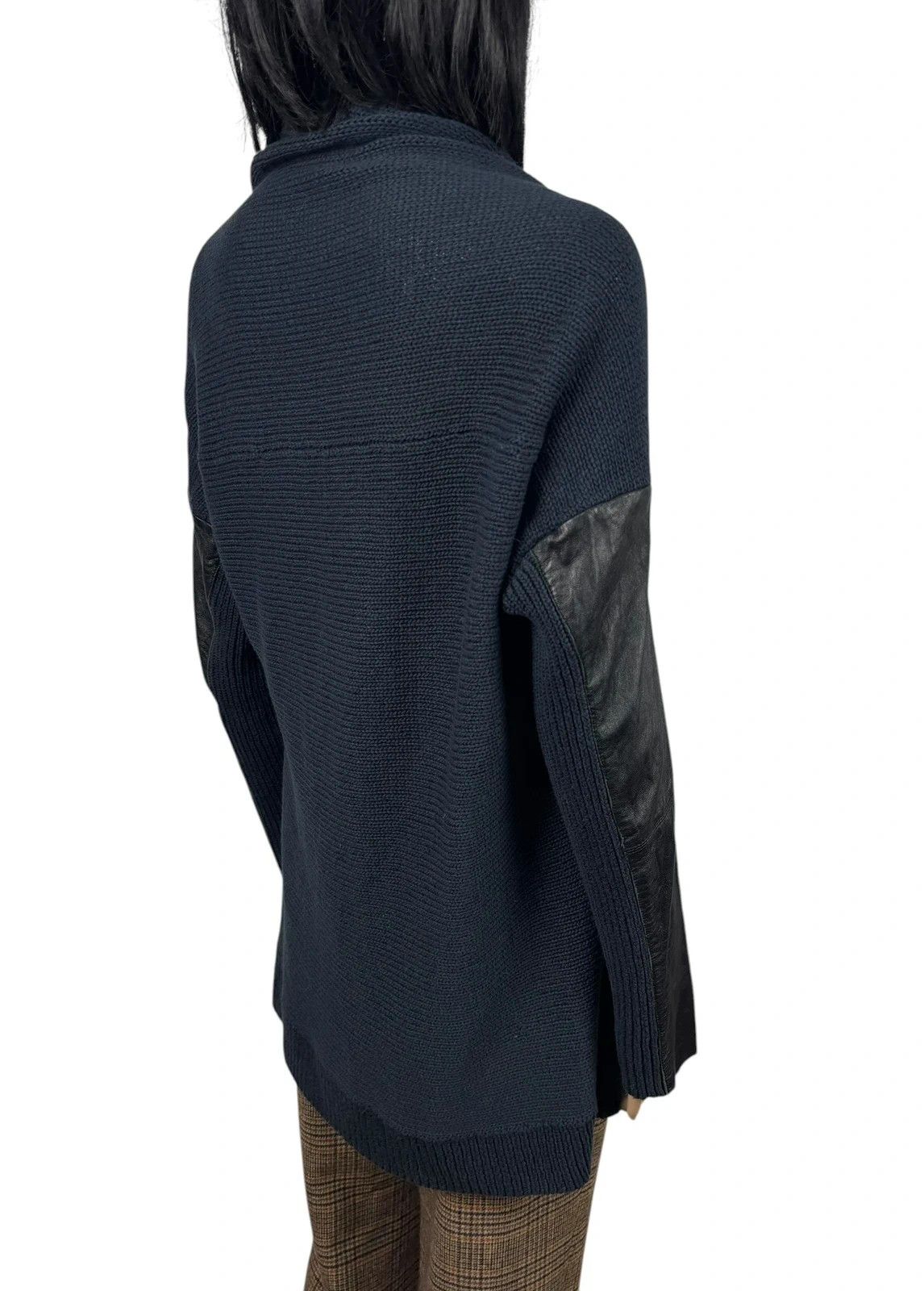 Maje Maje Knit Cardigan Leather Sleeves size 3 Size M / US 6-8 / IT 42-44 - 7 Thumbnail