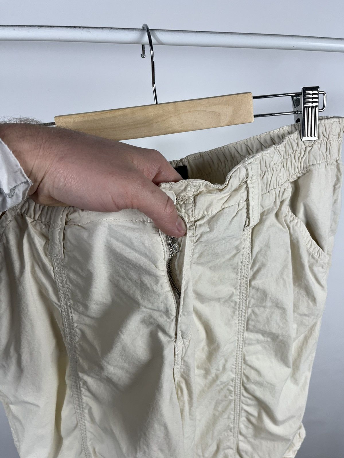 Bdg BDG Baggy Cargo Pants Cream Y2K Streetwear Size 32" / US 10 / IT 46 - 8 Thumbnail