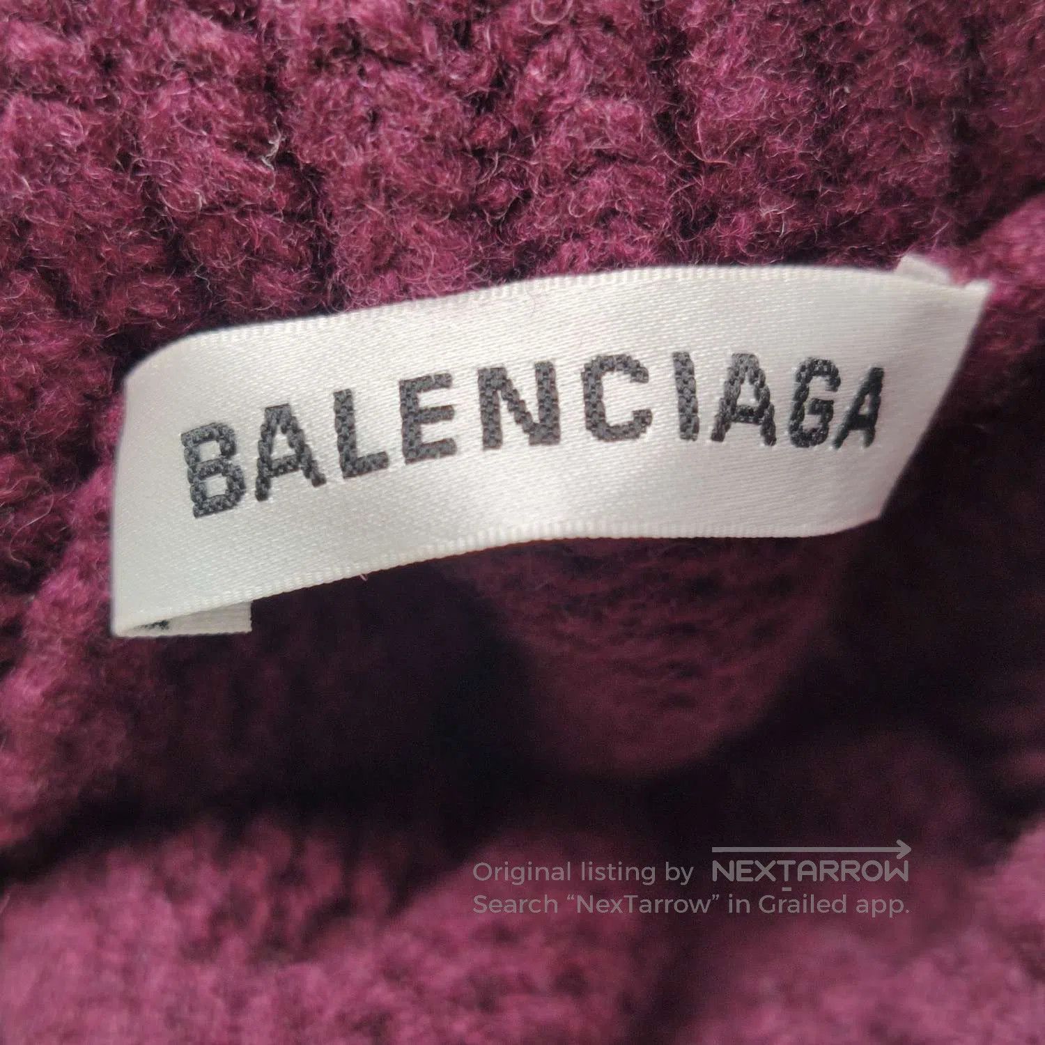 Balenciaga Oversized Maroon Turtleneck Sweater S. Size S / US 4 / IT 40 - 5 Thumbnail