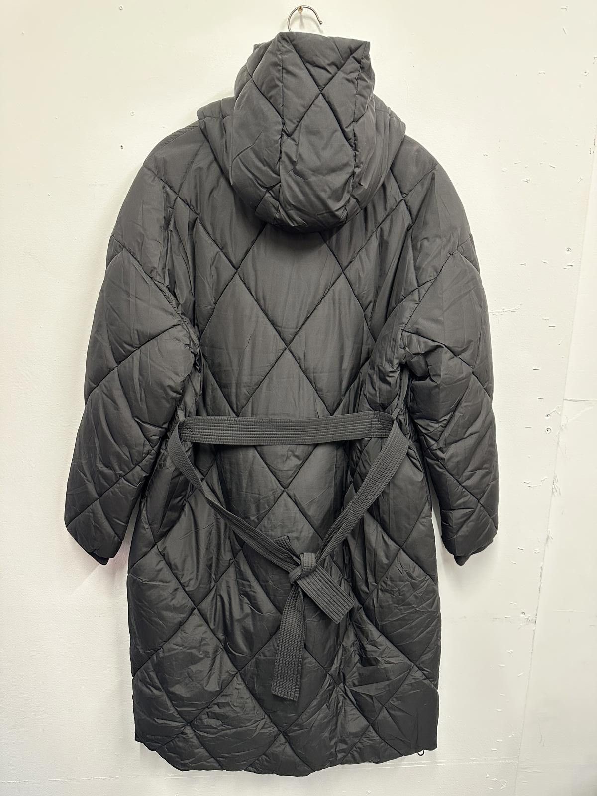 Other Karen Millen Black Quilted Hooded Coat UK 16 Size XL / US 12-14 / IT 48-50 - 4 Thumbnail