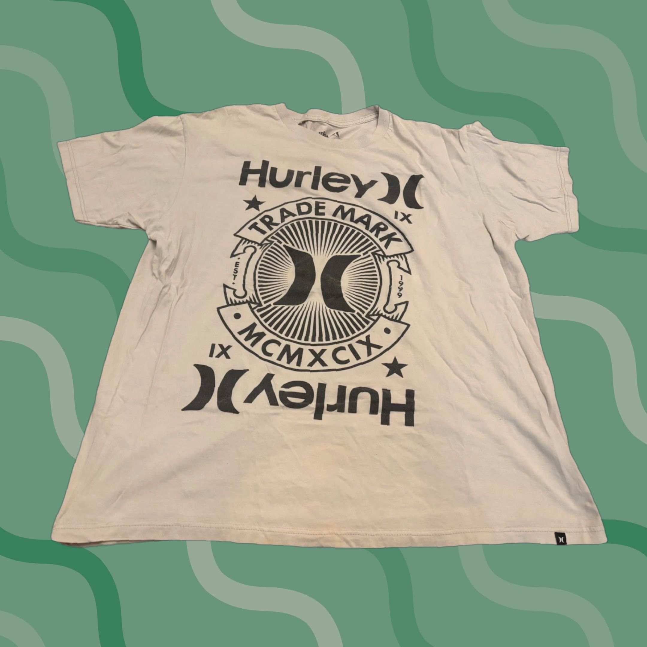 Hurley Hurley Logo T-Shirt Mens XL Short Sleeve Crew Neck Multicolor Cotton Blend Knit Logo Graphic T-Shirt All Seasons Breathable Easy Care N4 Size US XL / EU 56 / 4 - 1 Thumbnail